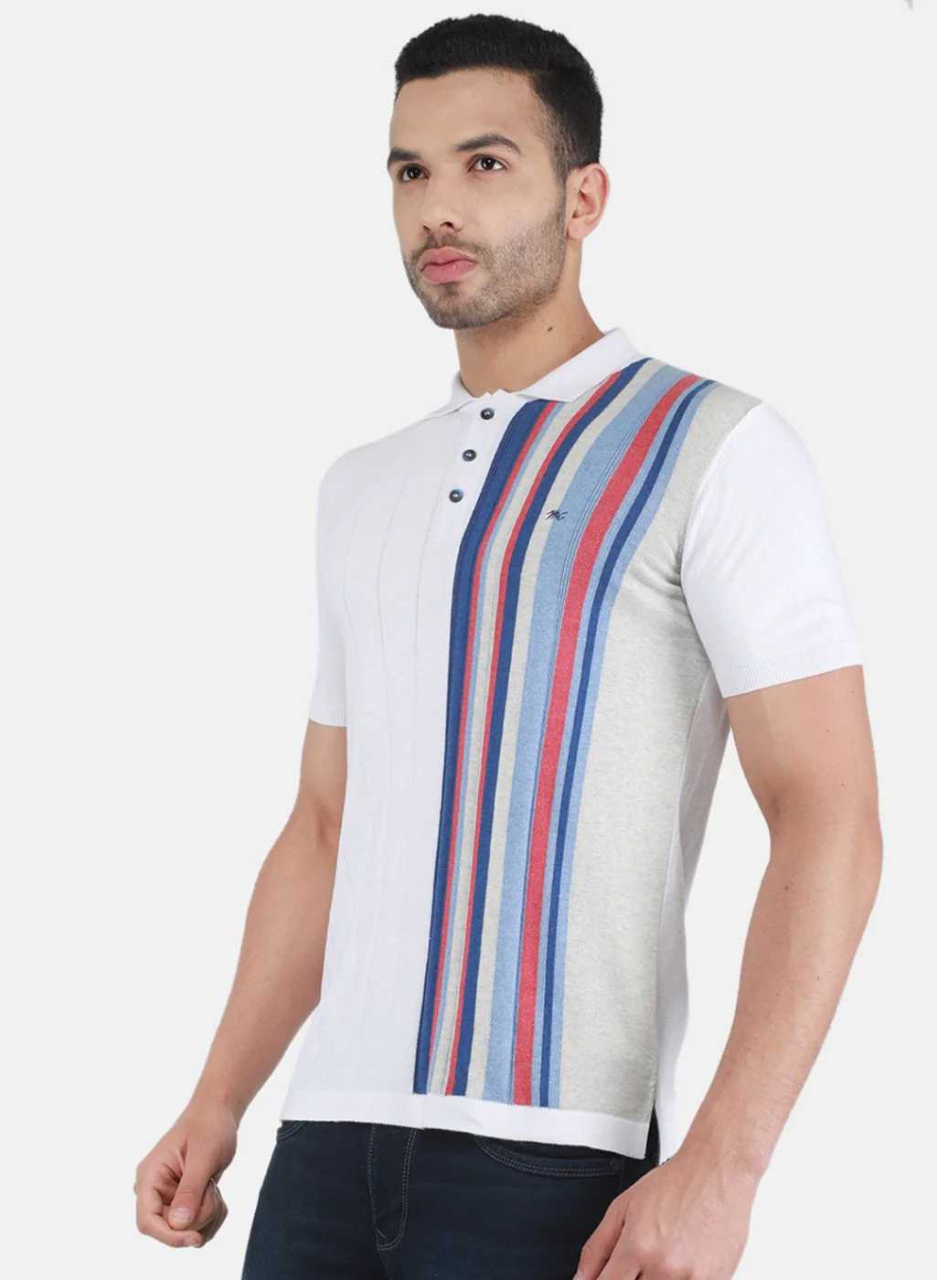 Men Multi Color Solid T-Shirt - Image 2