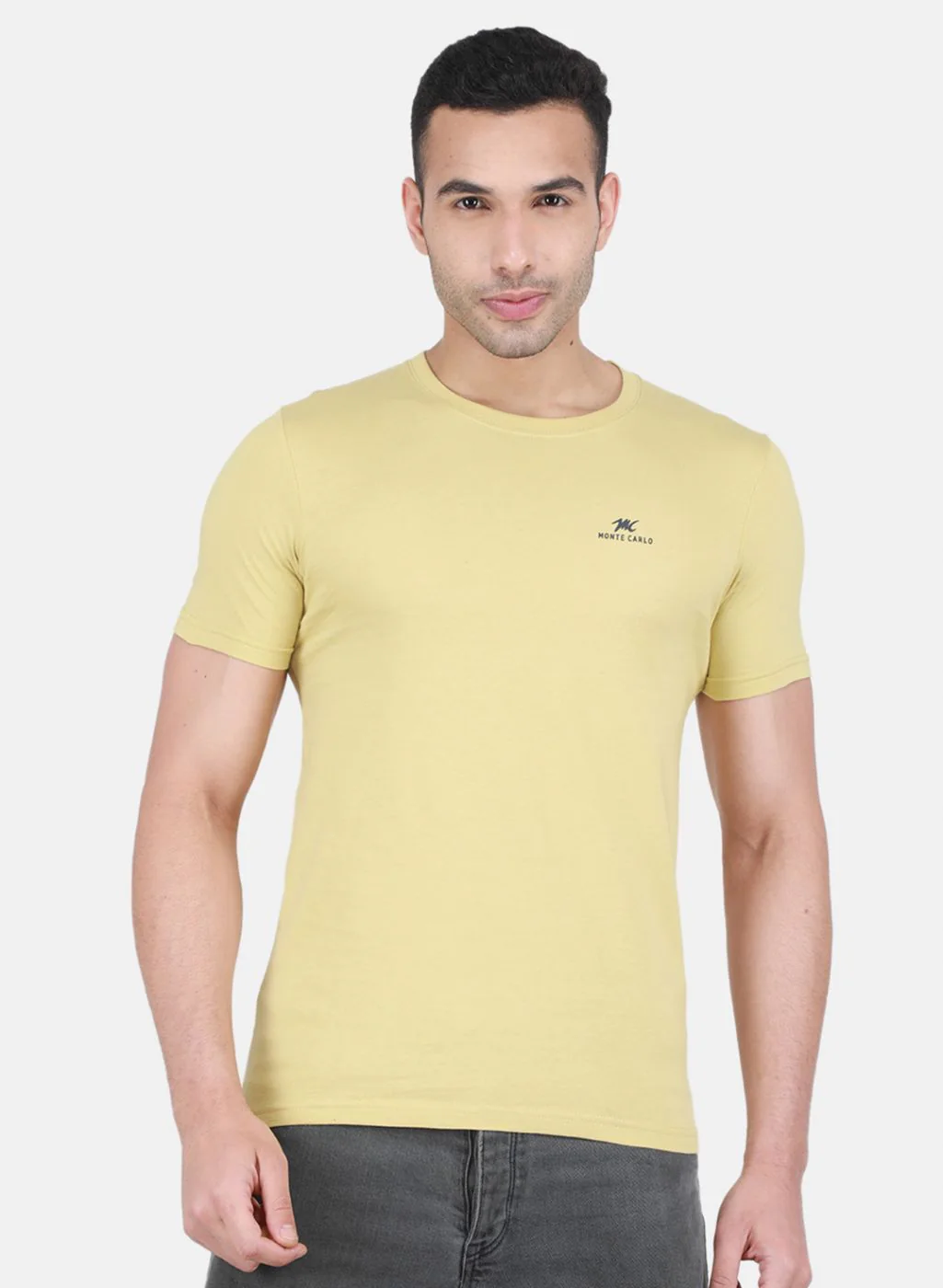Men Multicolor Plain T-Shirt - Image 2