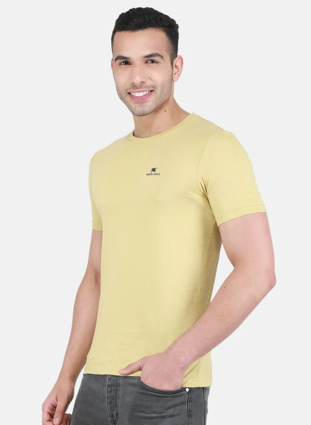 Men Multicolor Plain T-Shirt - Image 3
