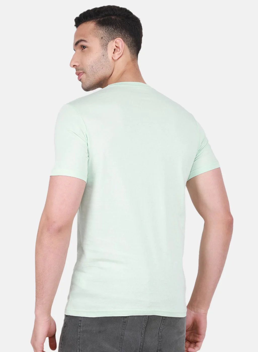 Men Multicolor Plain T-Shirt - Image 6