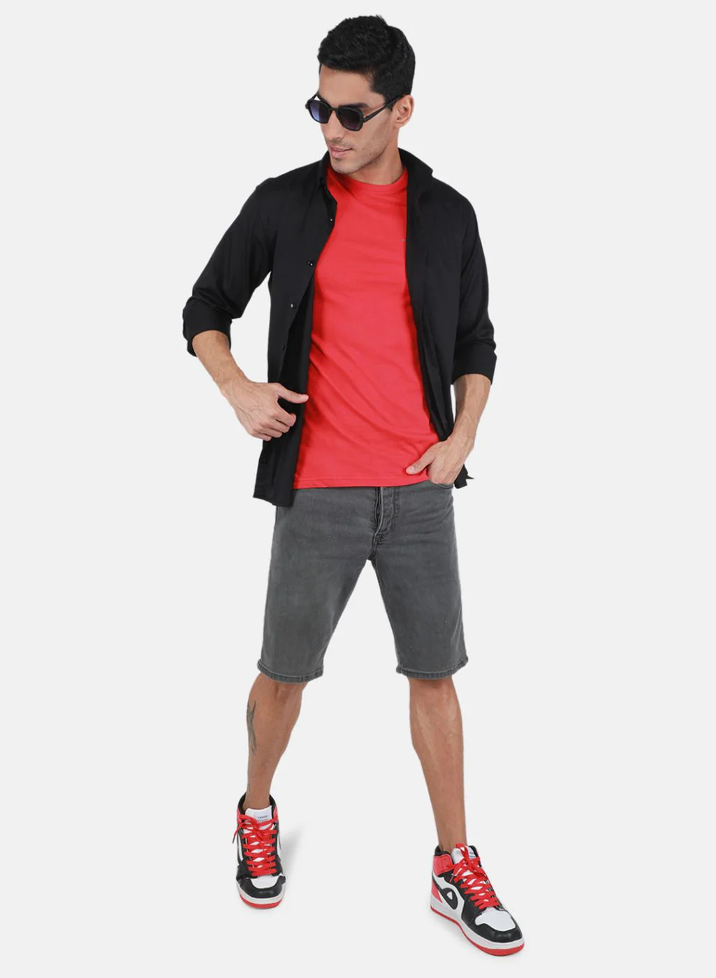 Men Multicolor Solid T-Shirt - Image 5
