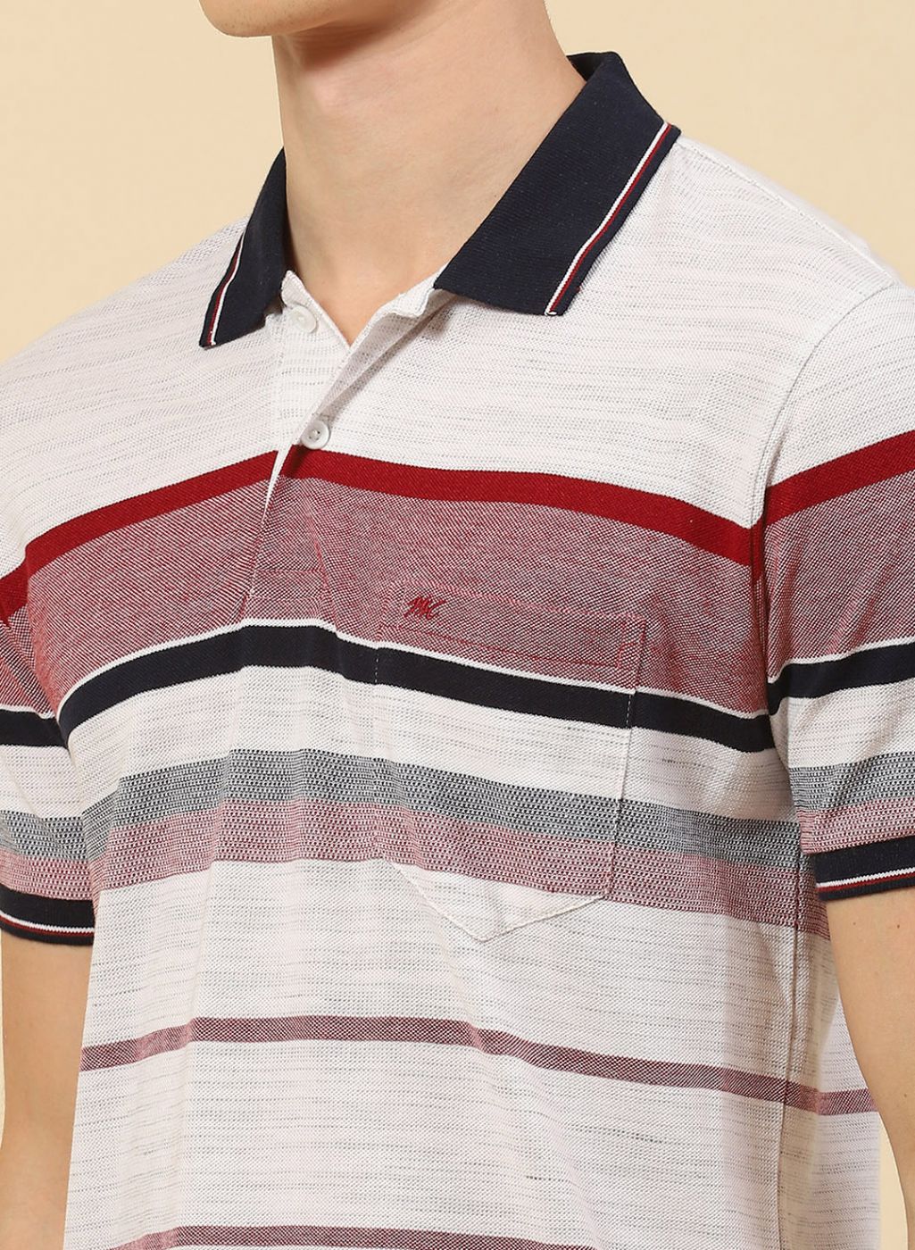 Men Multicolor Stripe T-Shirt - Image 6