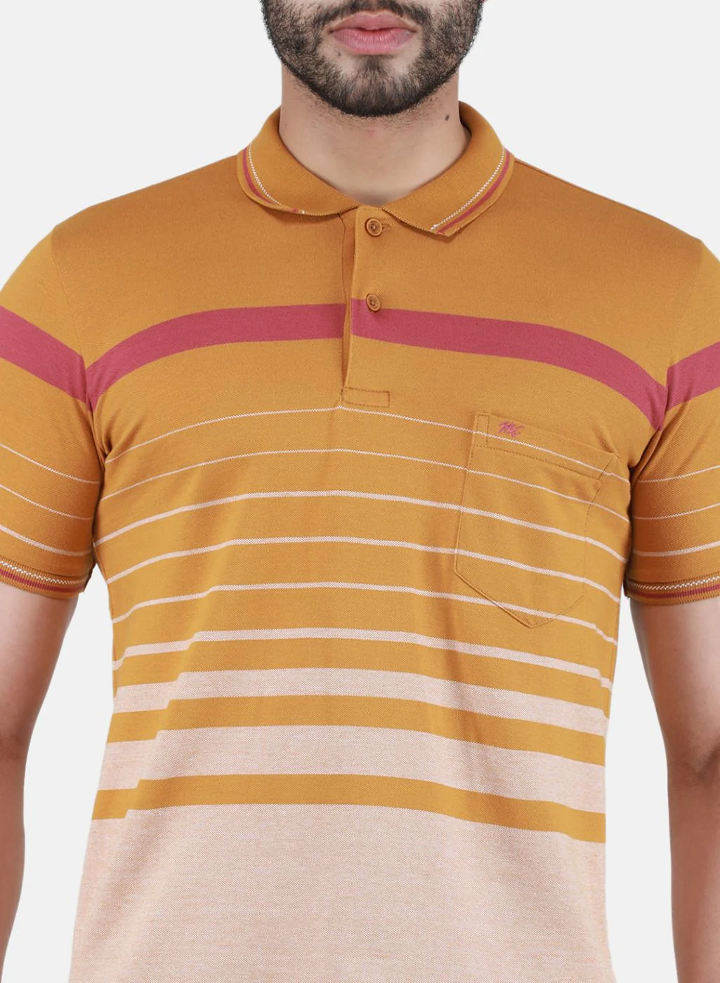 Men Mustard Printed T-Shirt - Image 5