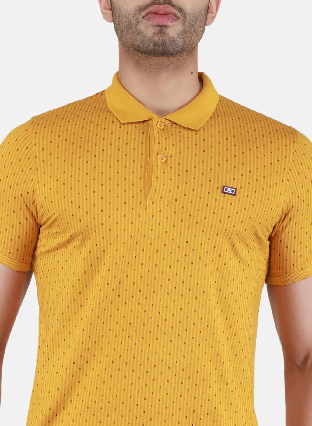Men Mustard Printed T-Shirt - Image 5