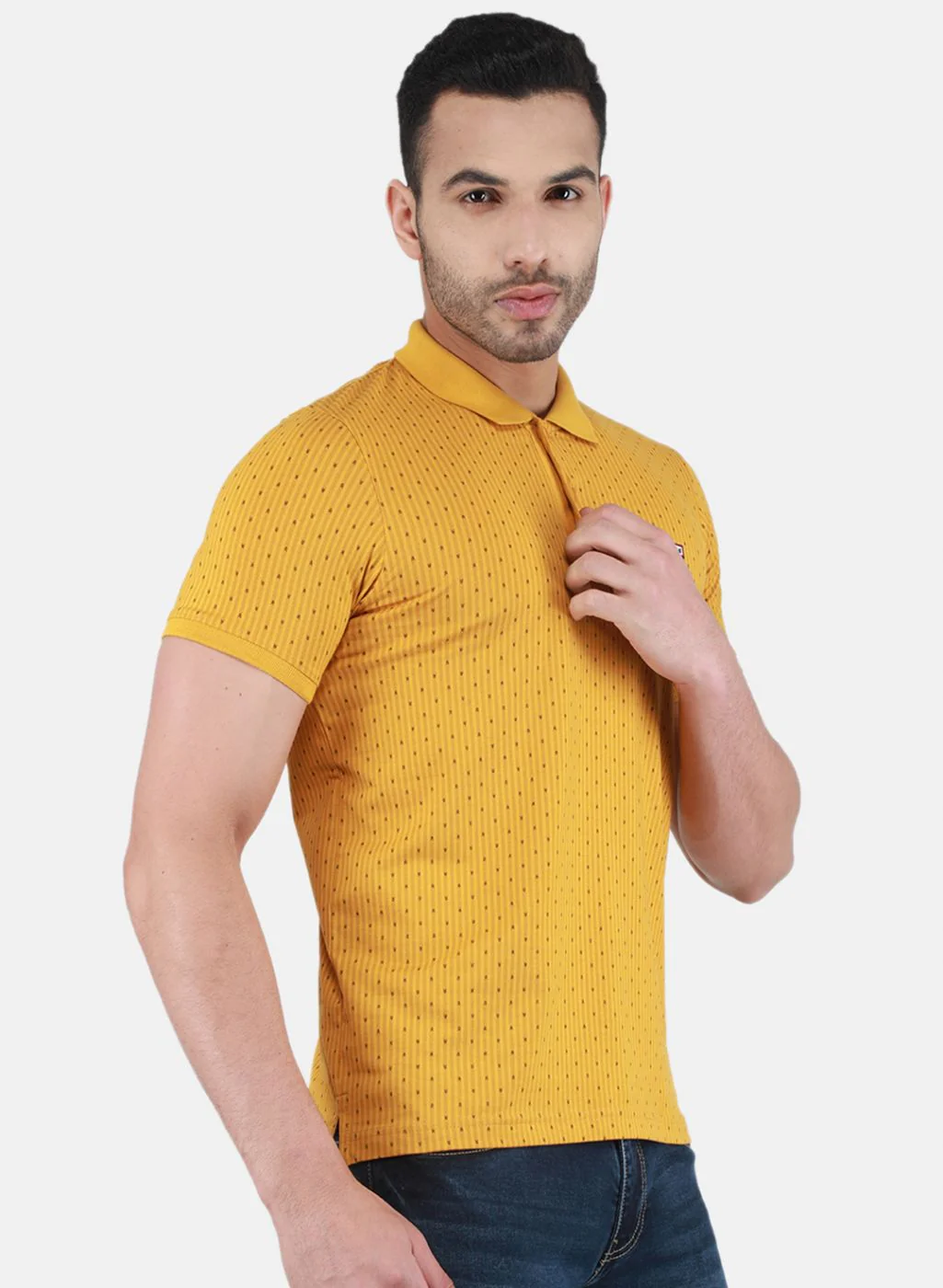 Men Mustard Printed T-Shirt - Image 6