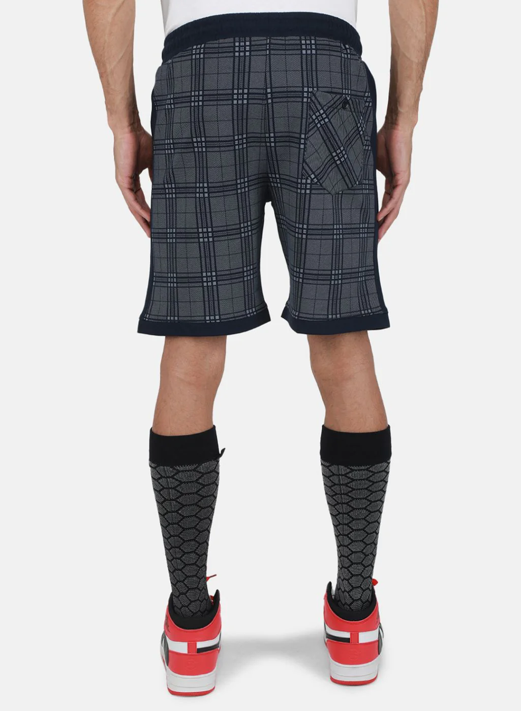 Men NAvy Blue Printed Bermuda - Image 3