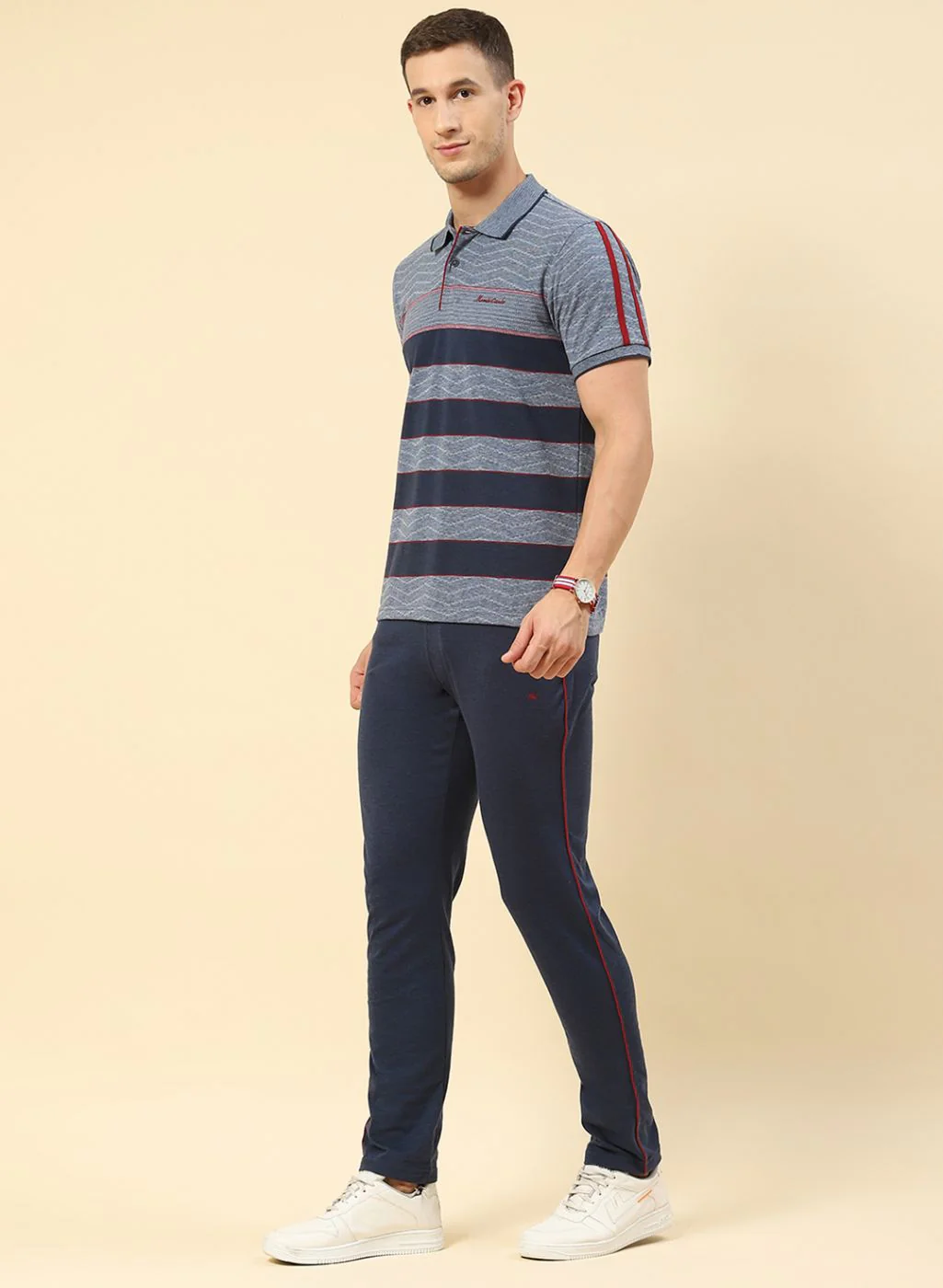 Men NAvy Blue Printed Combo Set - Image 3