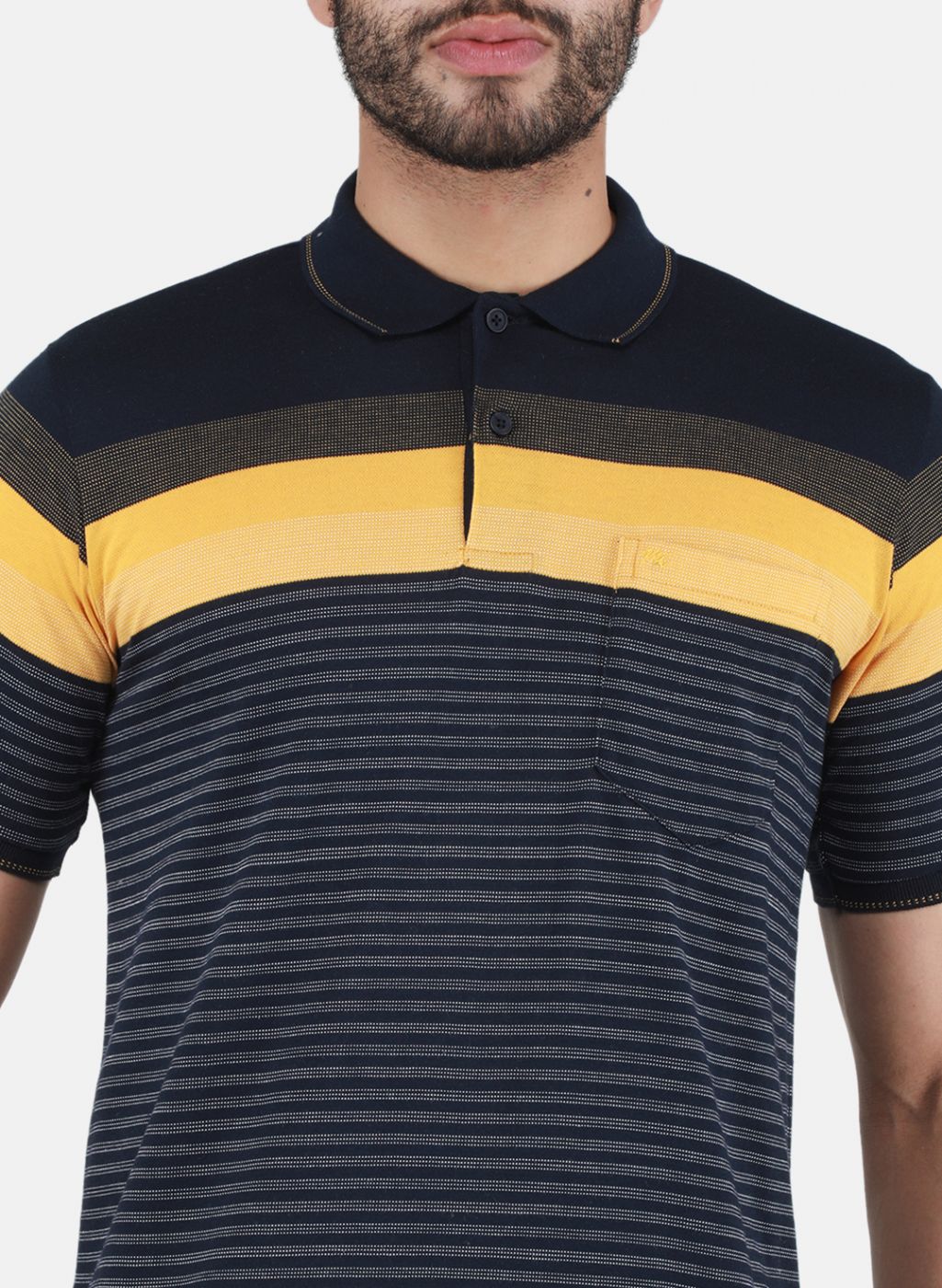 Men NAvy Blue Printed T-Shirt - Image 5