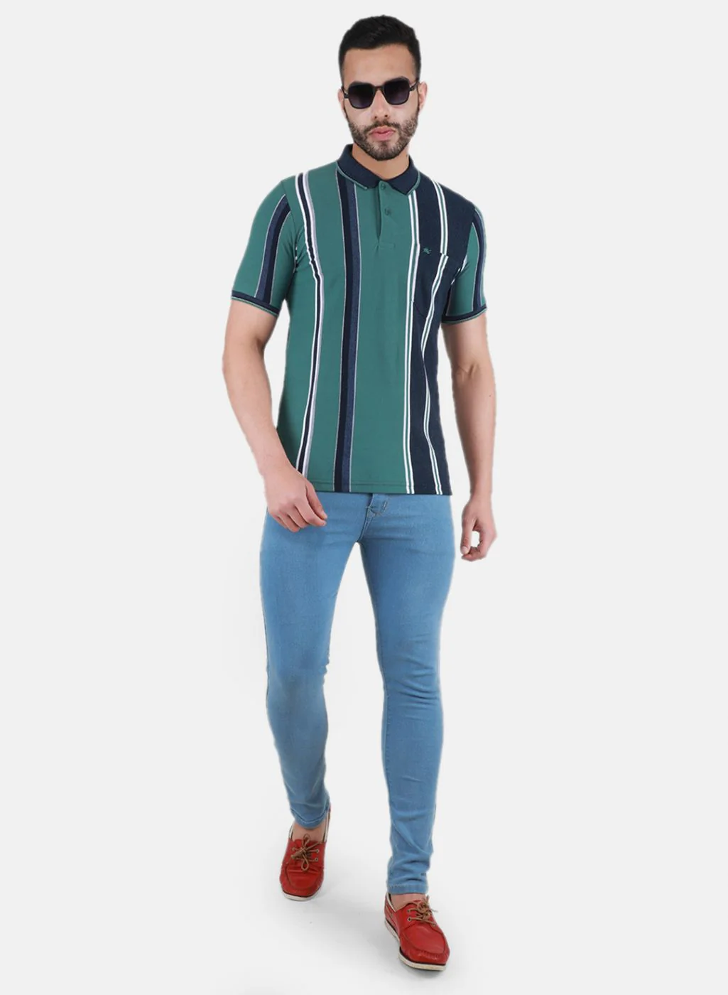 Men NAvy Blue Printed T-Shirt - Image 4