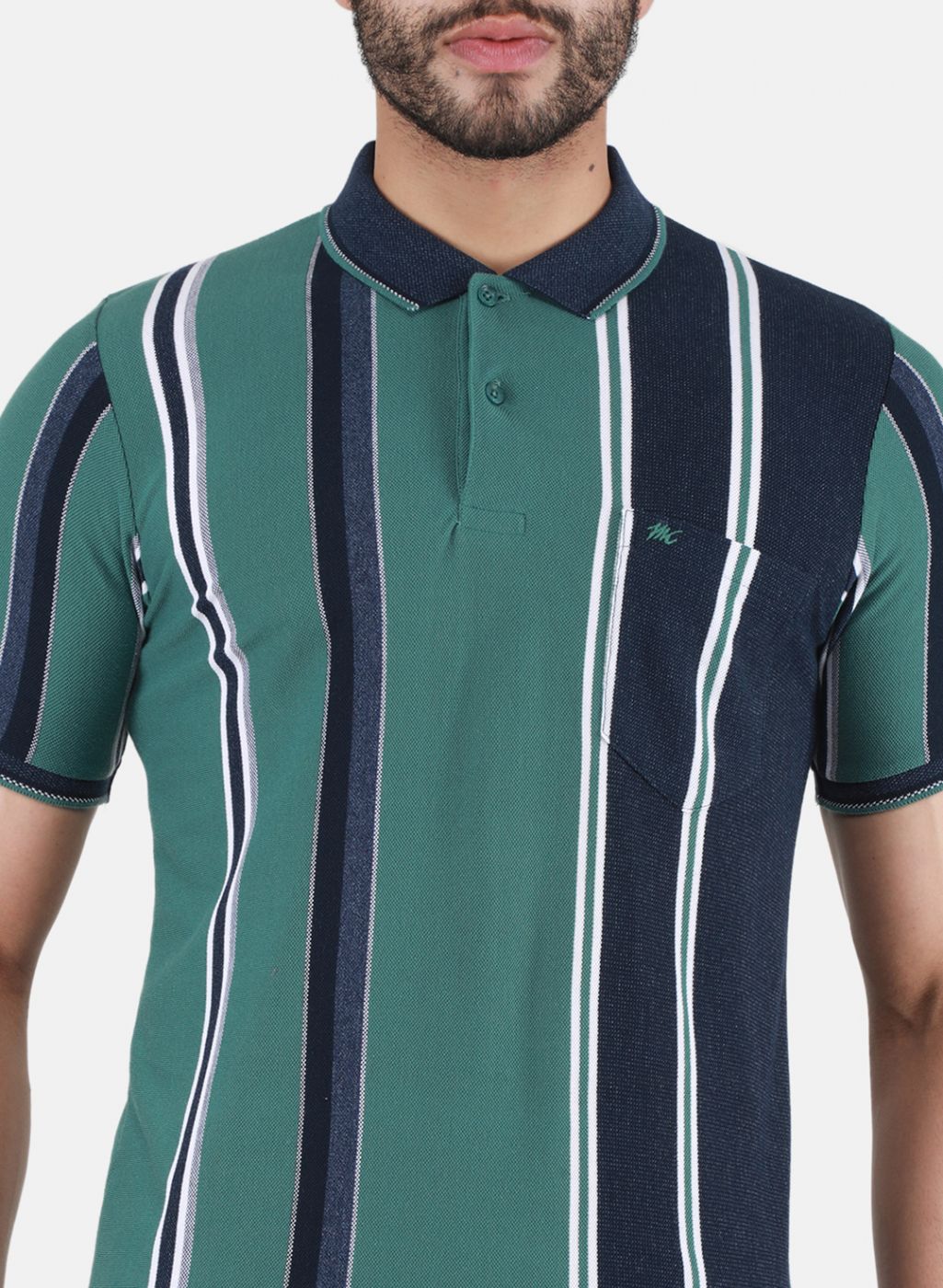 Men NAvy Blue Printed T-Shirt - Image 5