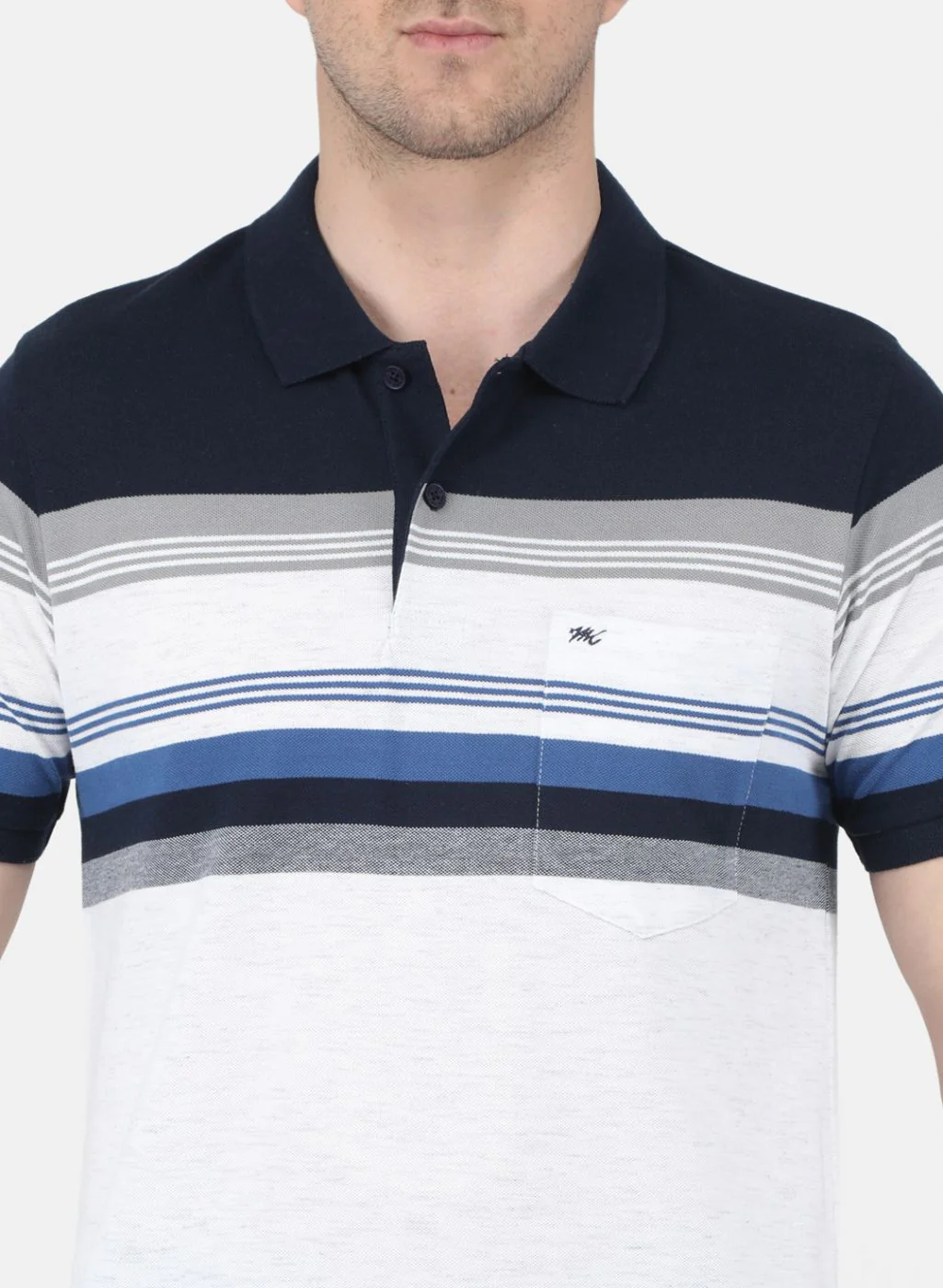 Men NAvy Blue Printed T-Shirt - Image 5