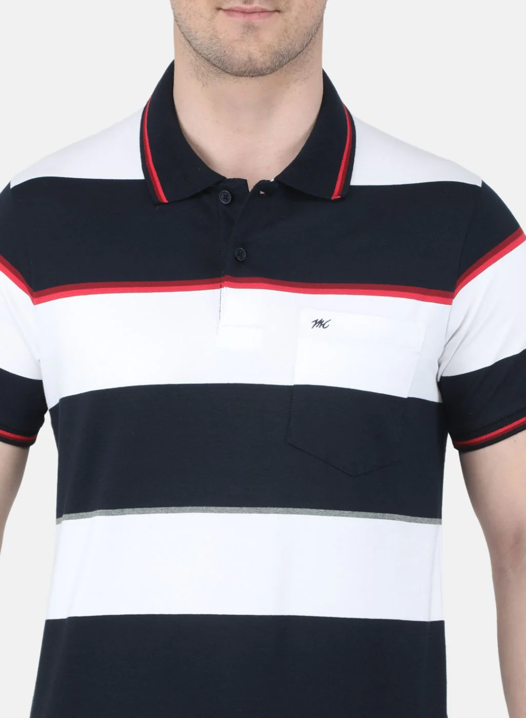 Men NAvy Blue Printed T-Shirt - Image 5