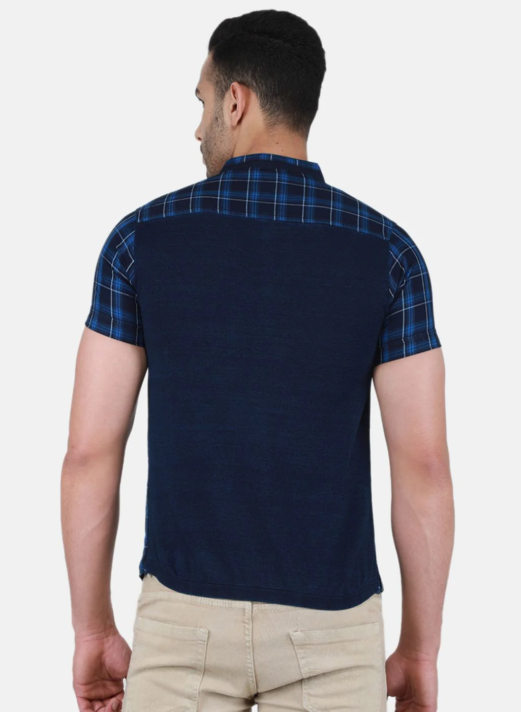 Men NAvy Blue Printed T-Shirt - Image 3