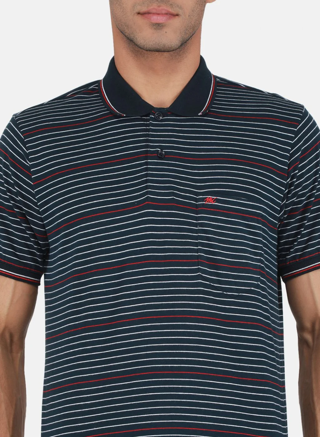 Men NAvy Blue Printed T-Shirt - Image 5