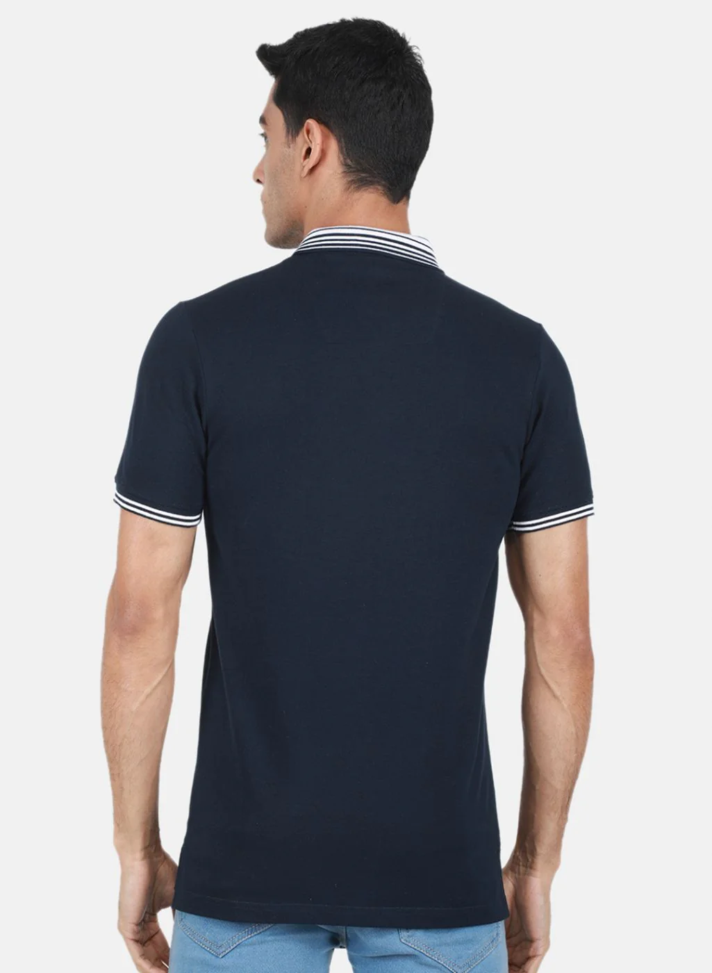 Men NAvy Blue Printed T-Shirt - Image 3