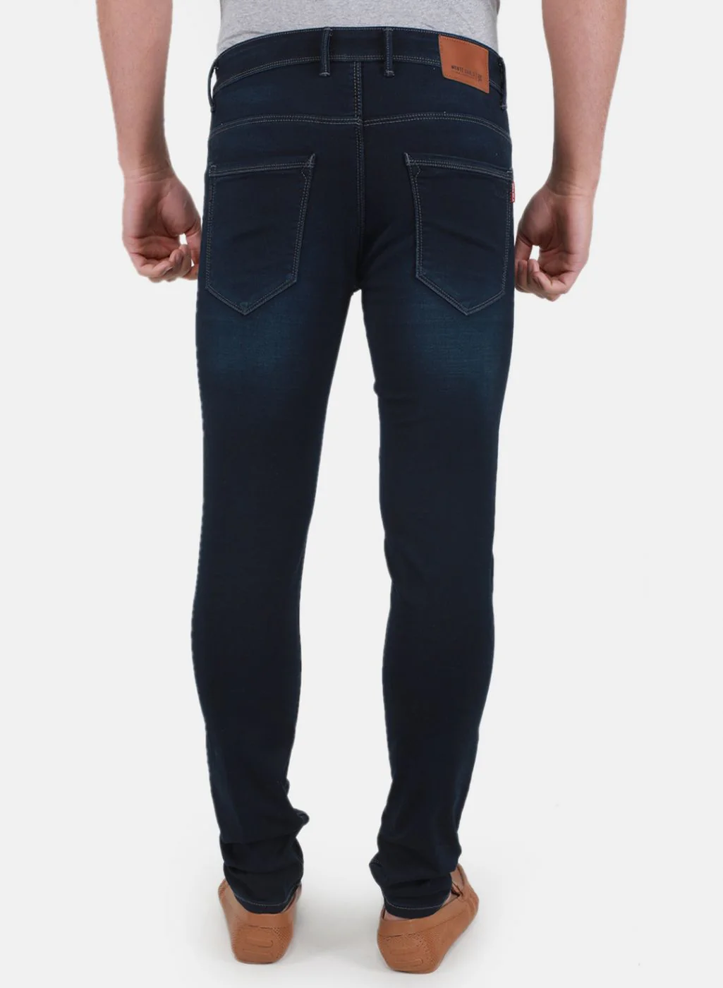 Men NAvy Blue Regular Fit Denim - Image 3