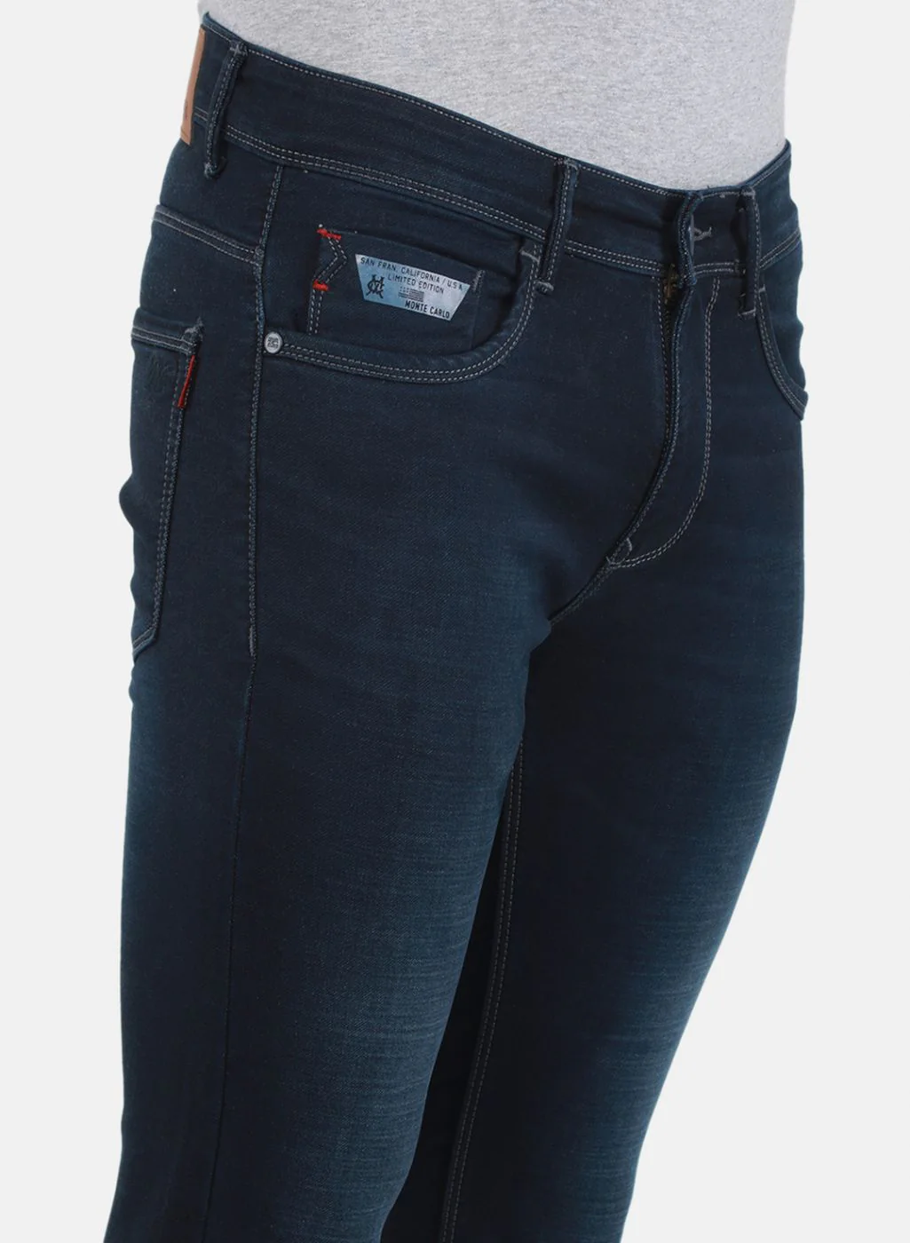 Men NAvy Blue Regular Fit Denim - Image 5