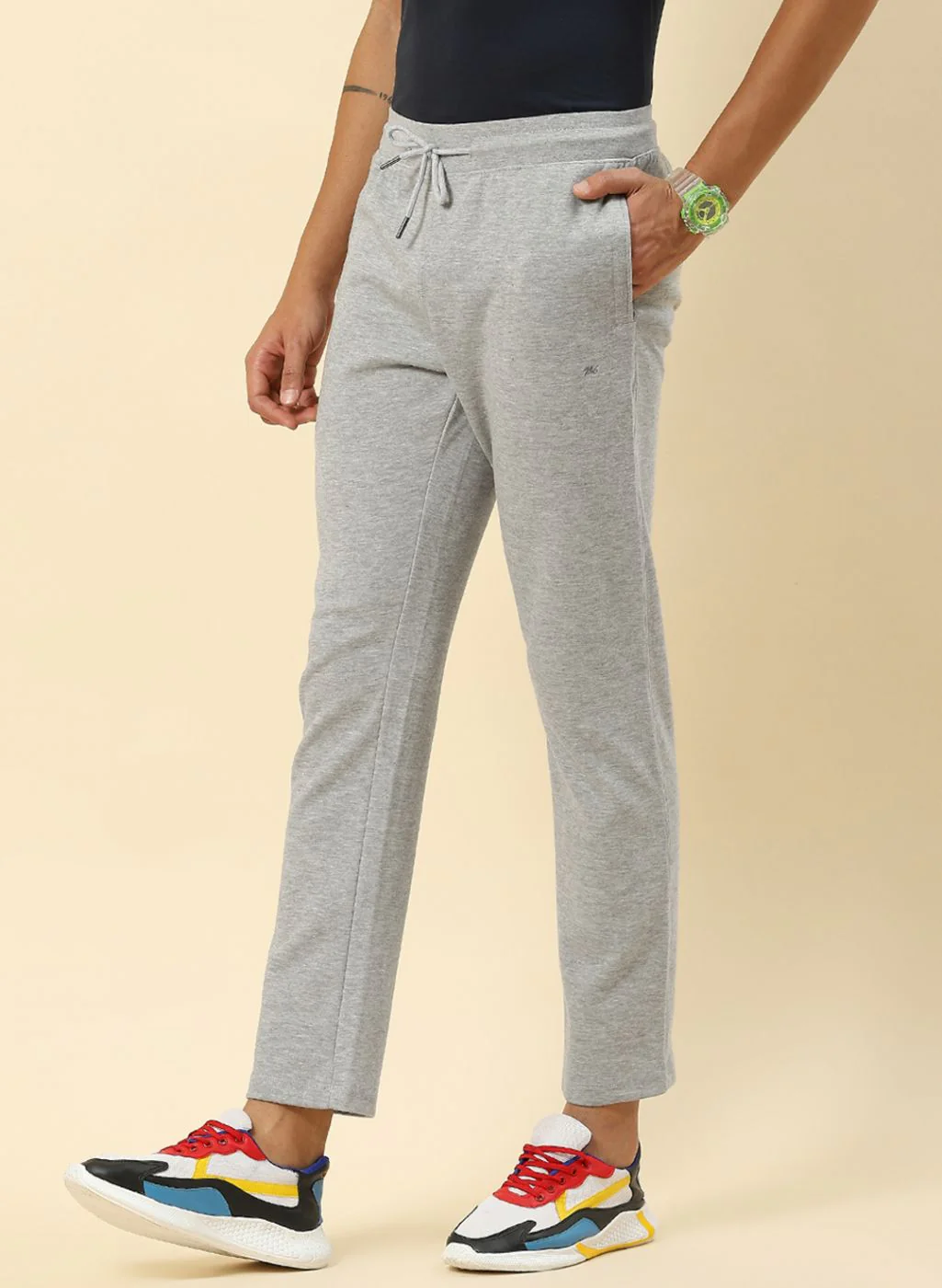 Men Grey Regular Fit Lower - Image 2
