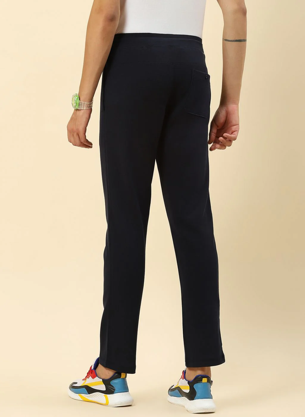 Men Navy Blue Regular Fit Lower - Image 4
