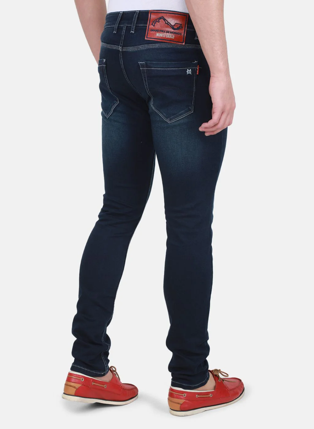 Men NAvy Blue Skinny Fit Denim - Image 3