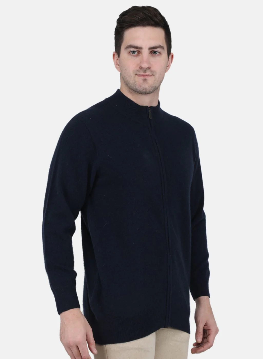 Men NAvy Blue Solid Pullover - Image 6
