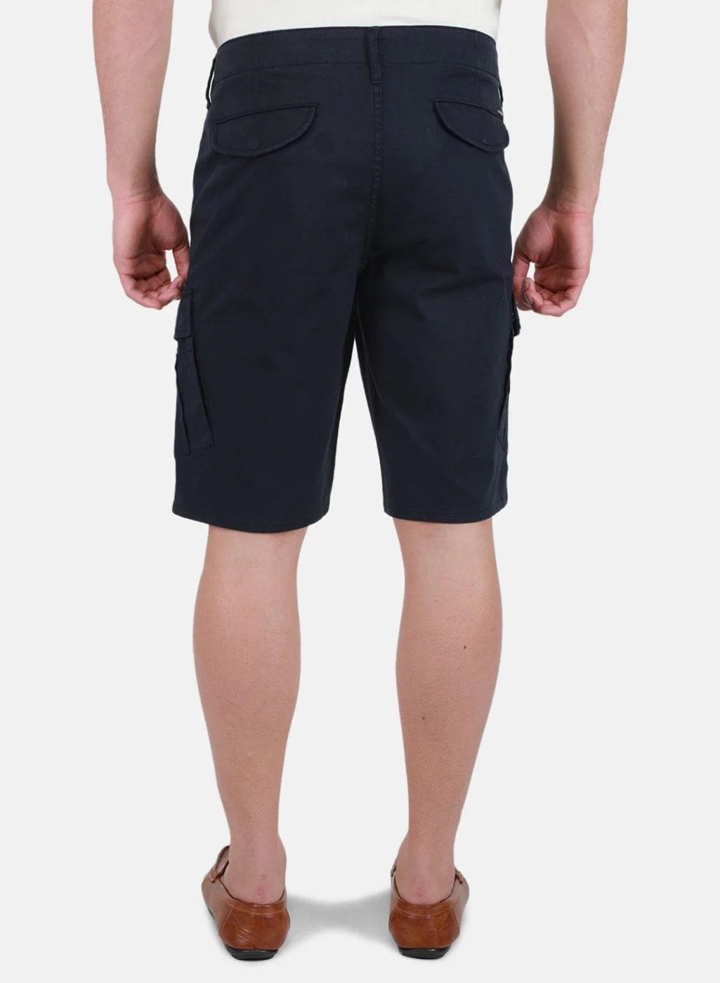 Men NAvy Blue Solid Short - Image 3