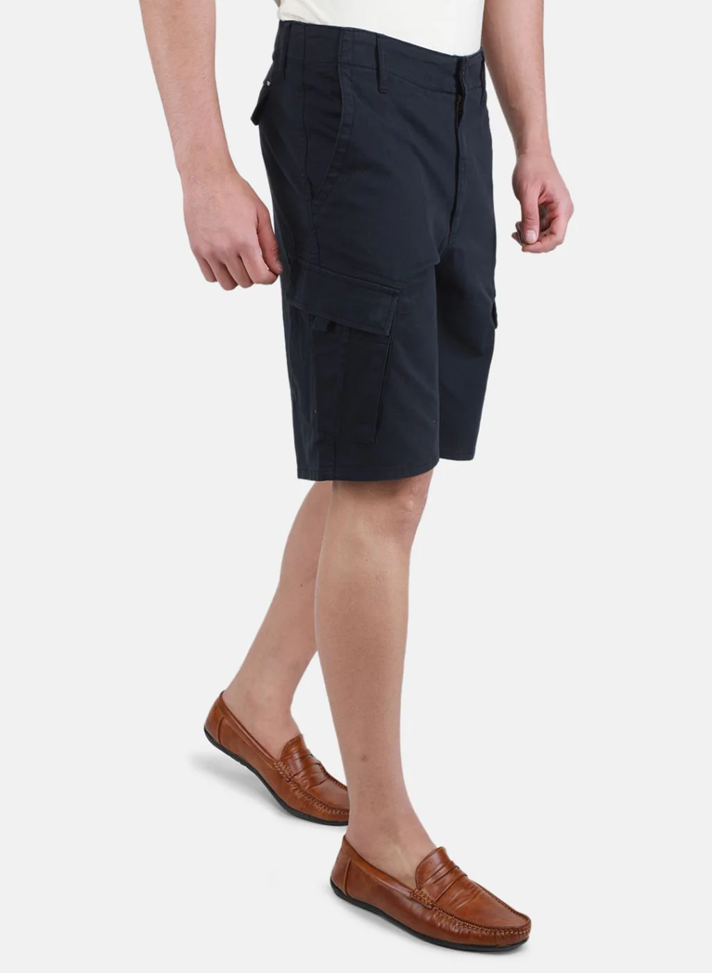 Men NAvy Blue Solid Short - Image 6