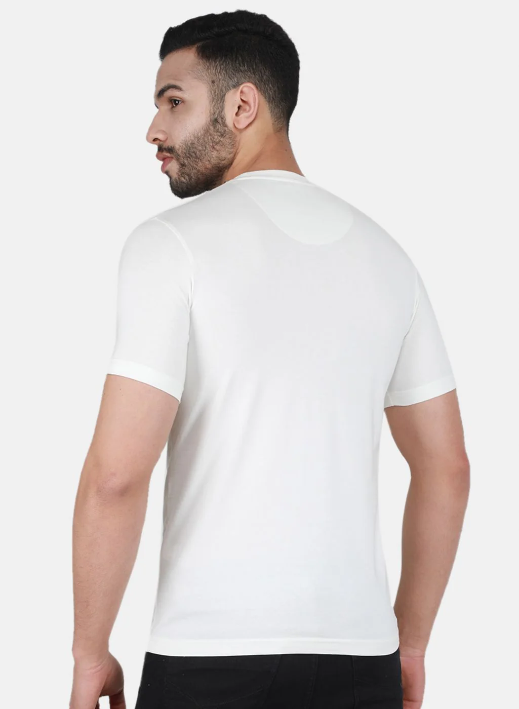 Men Off White Printed T-Shirt - Image 3