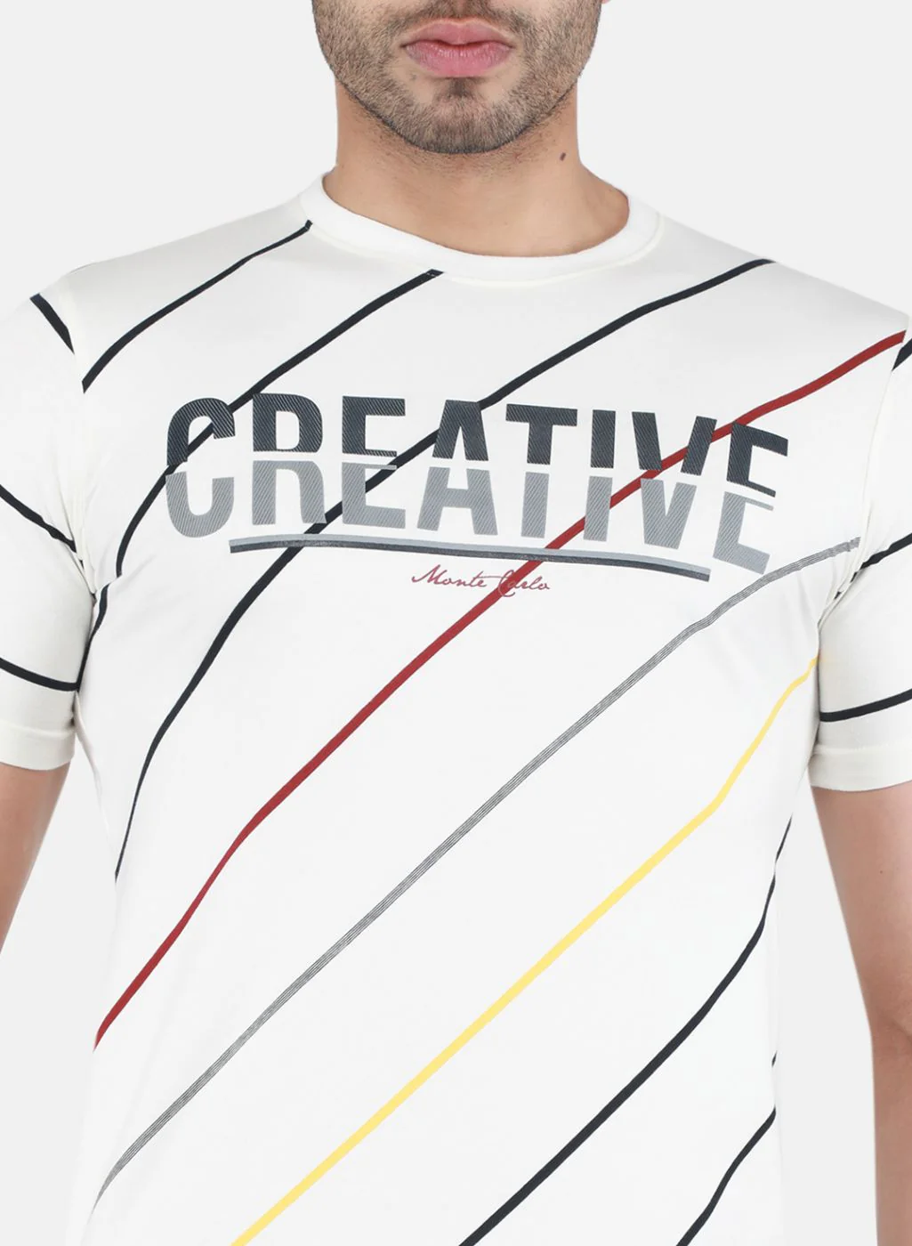 Men Off White Printed T-Shirt - Image 5