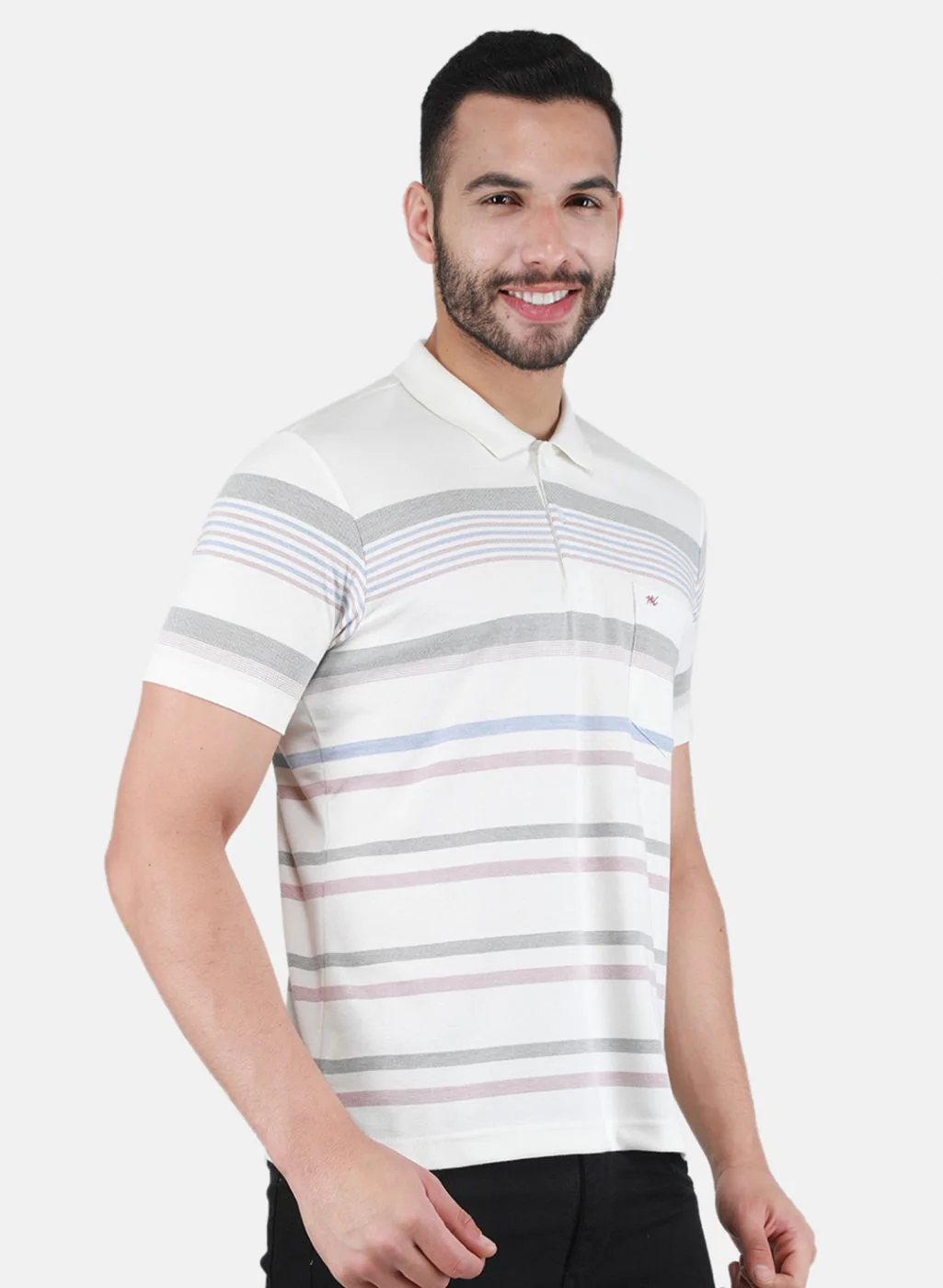 Men Off White & Red Printed T-Shirt - Image 6