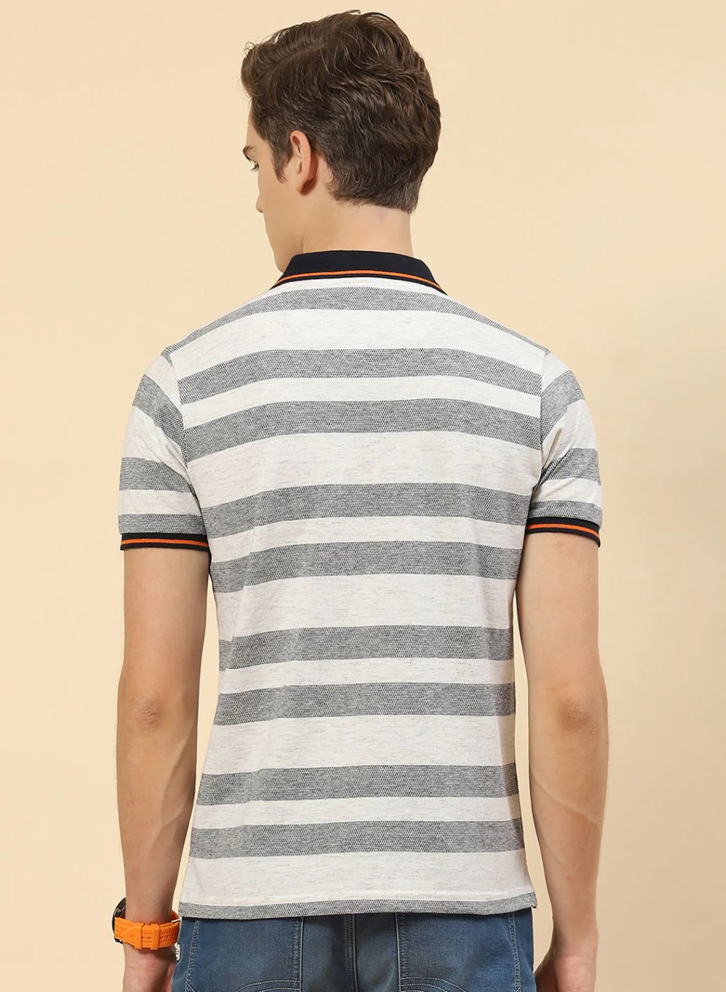 Men Off White Stripe T-Shirt - Image 4