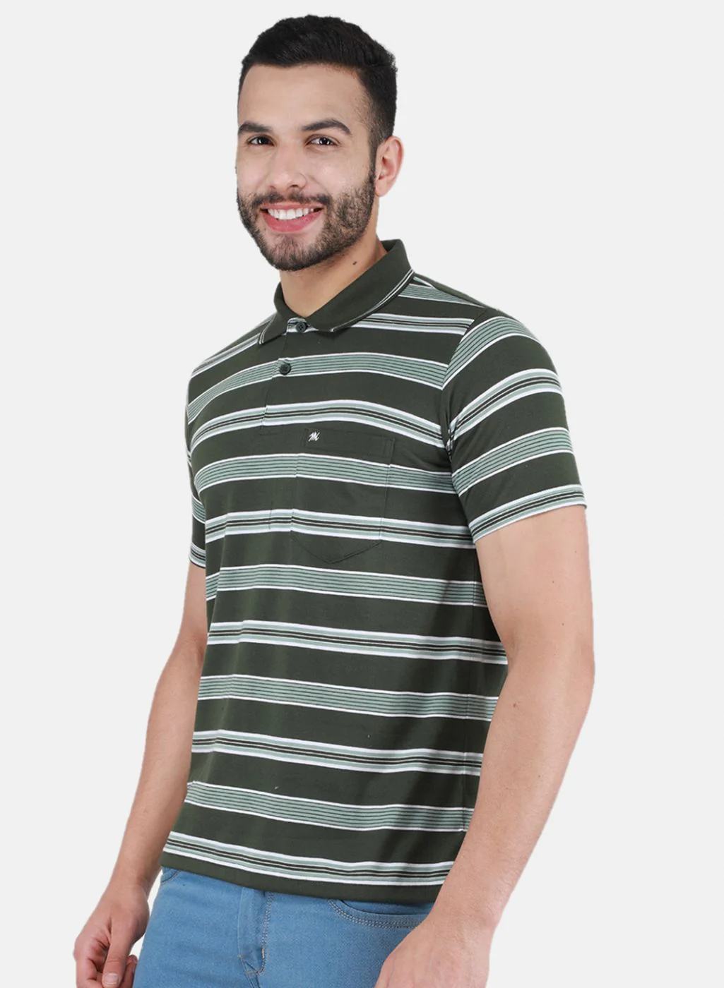 Men Olive Printed T-Shirt - Image 2