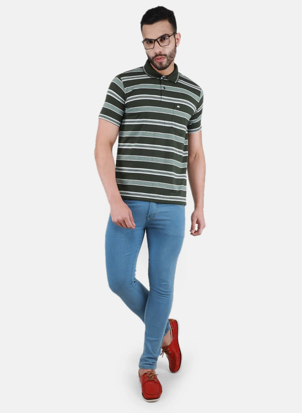Men Olive Printed T-Shirt - Image 4