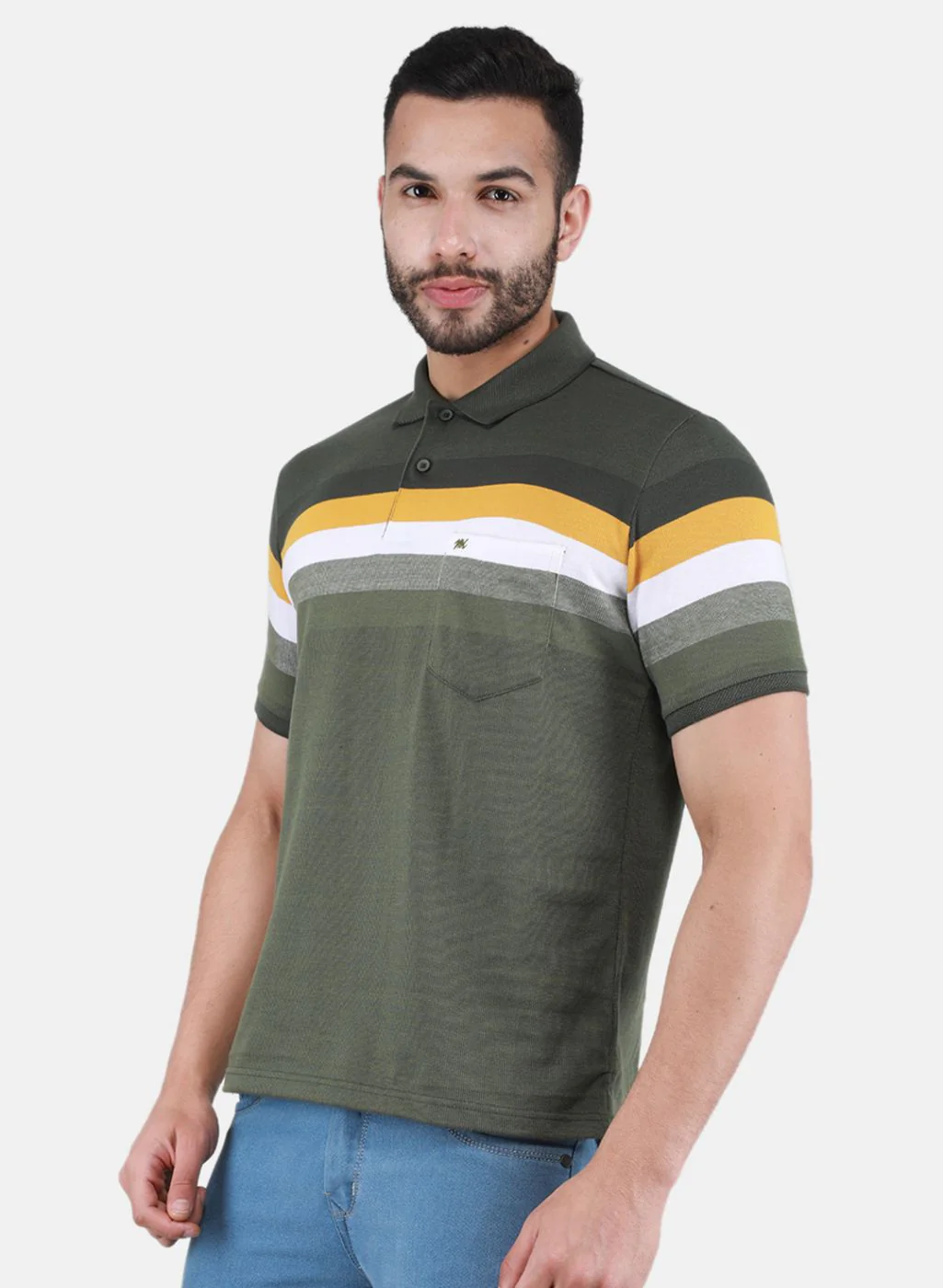 Men Olive Printed T-Shirt - Image 2