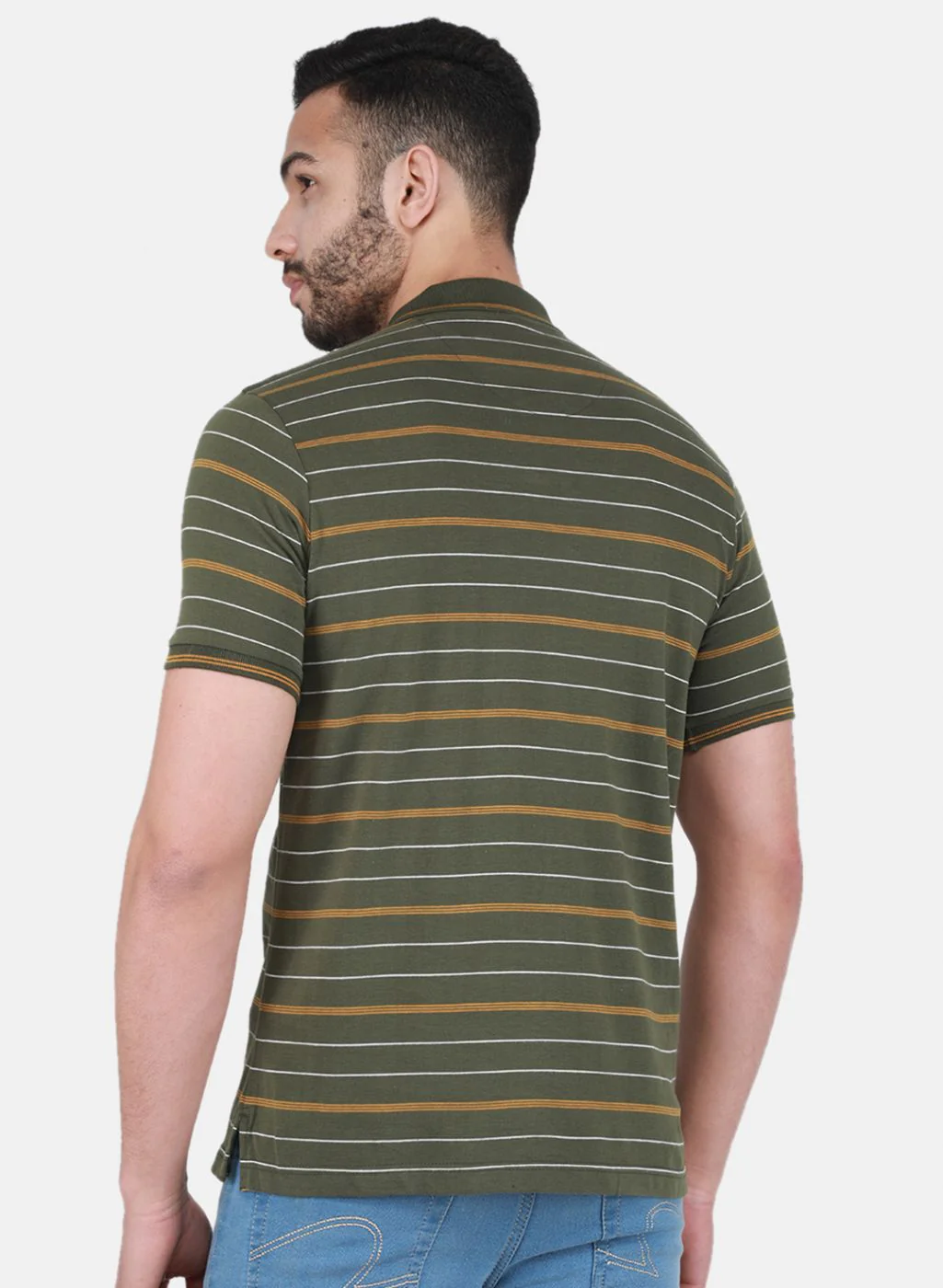 Men Olive Printed T-Shirt - Image 3
