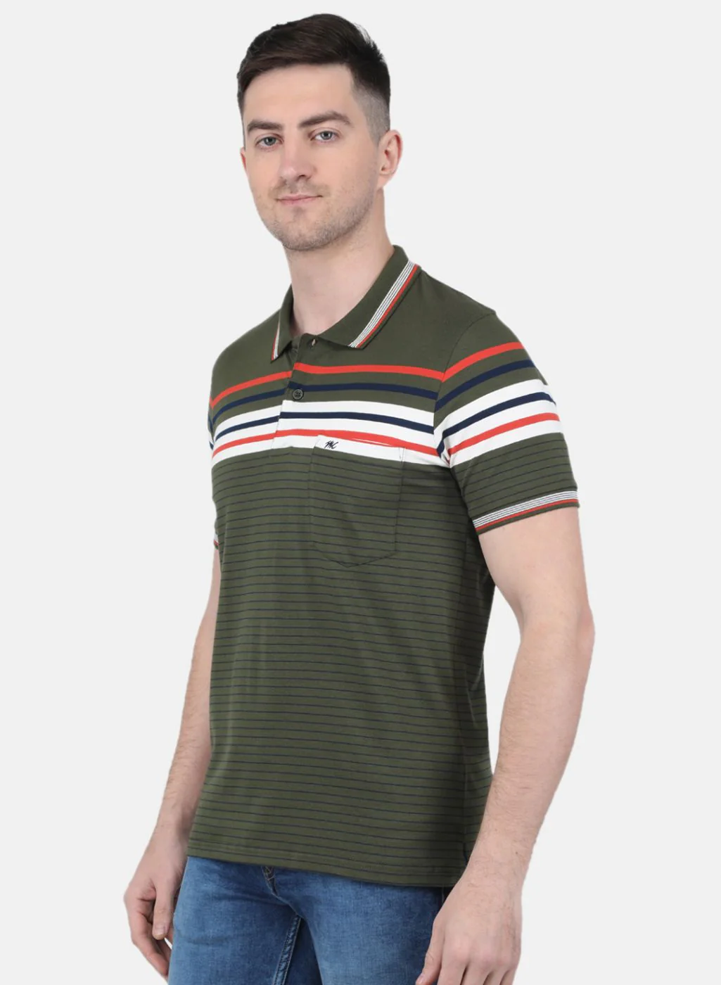 Men Olive Printed T-Shirt - Image 2