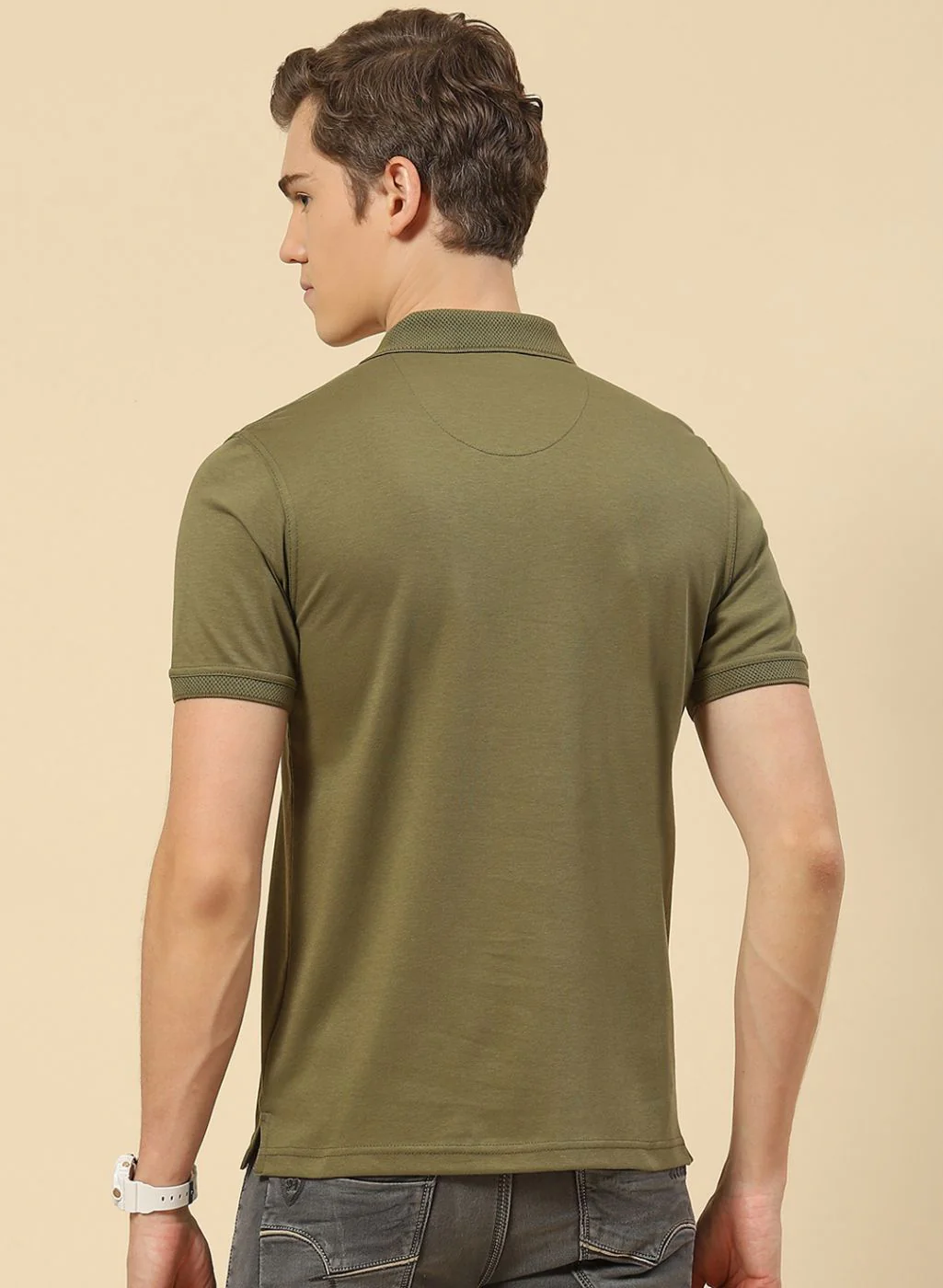 Men Olive Printed T-Shirt - Image 5