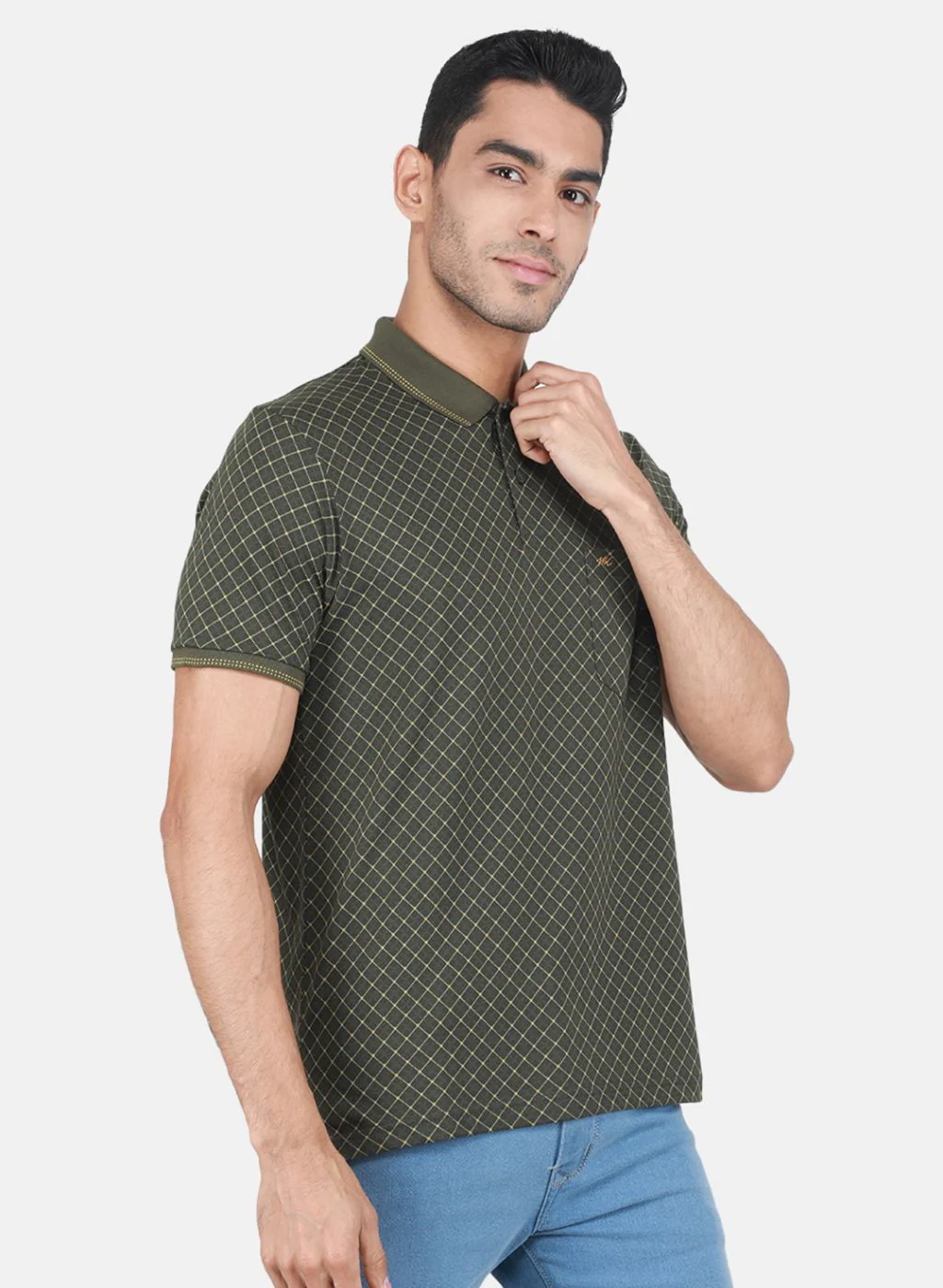 Men Olive Printed T-Shirt - Image 6