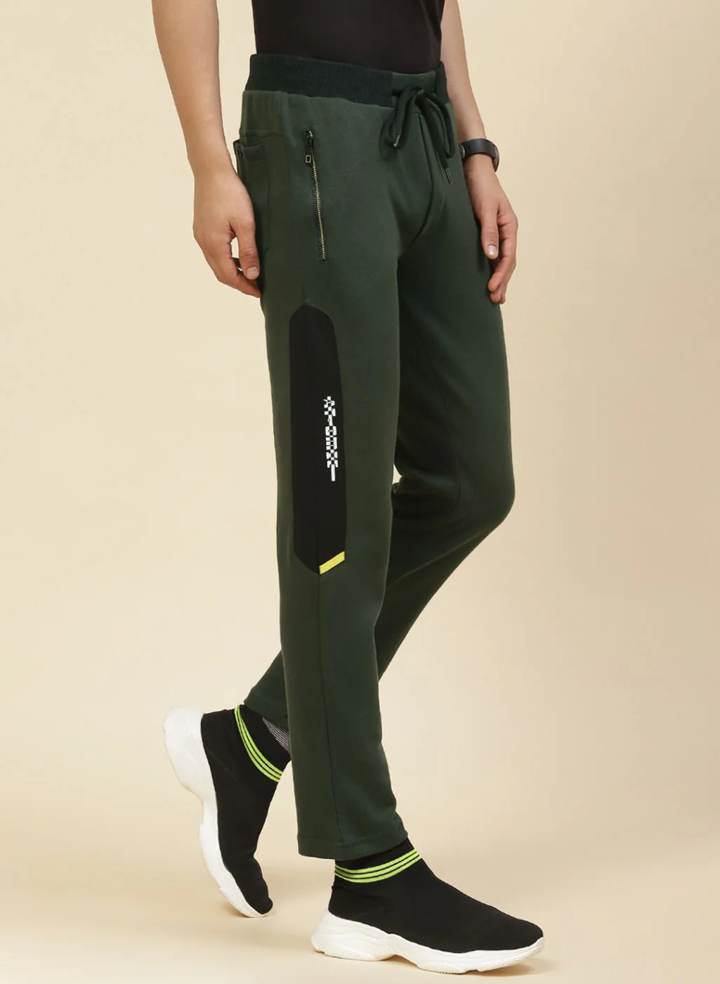 Men Olive Regular Fit Lower - Image 4