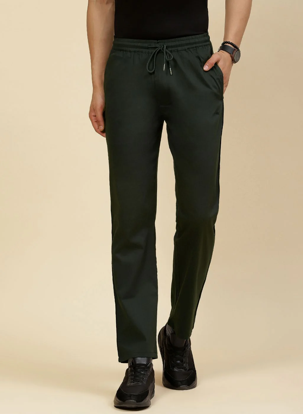Men Olive Regular Fit Lower - Image 2