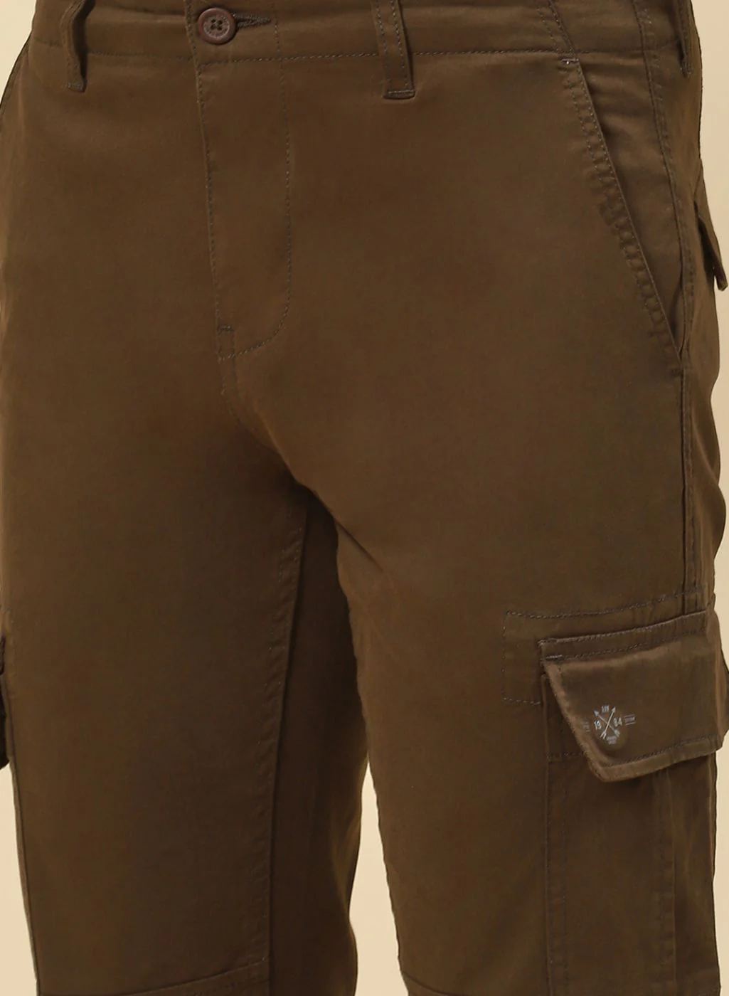 Men Olive Regular Fit Trouser - Image 6