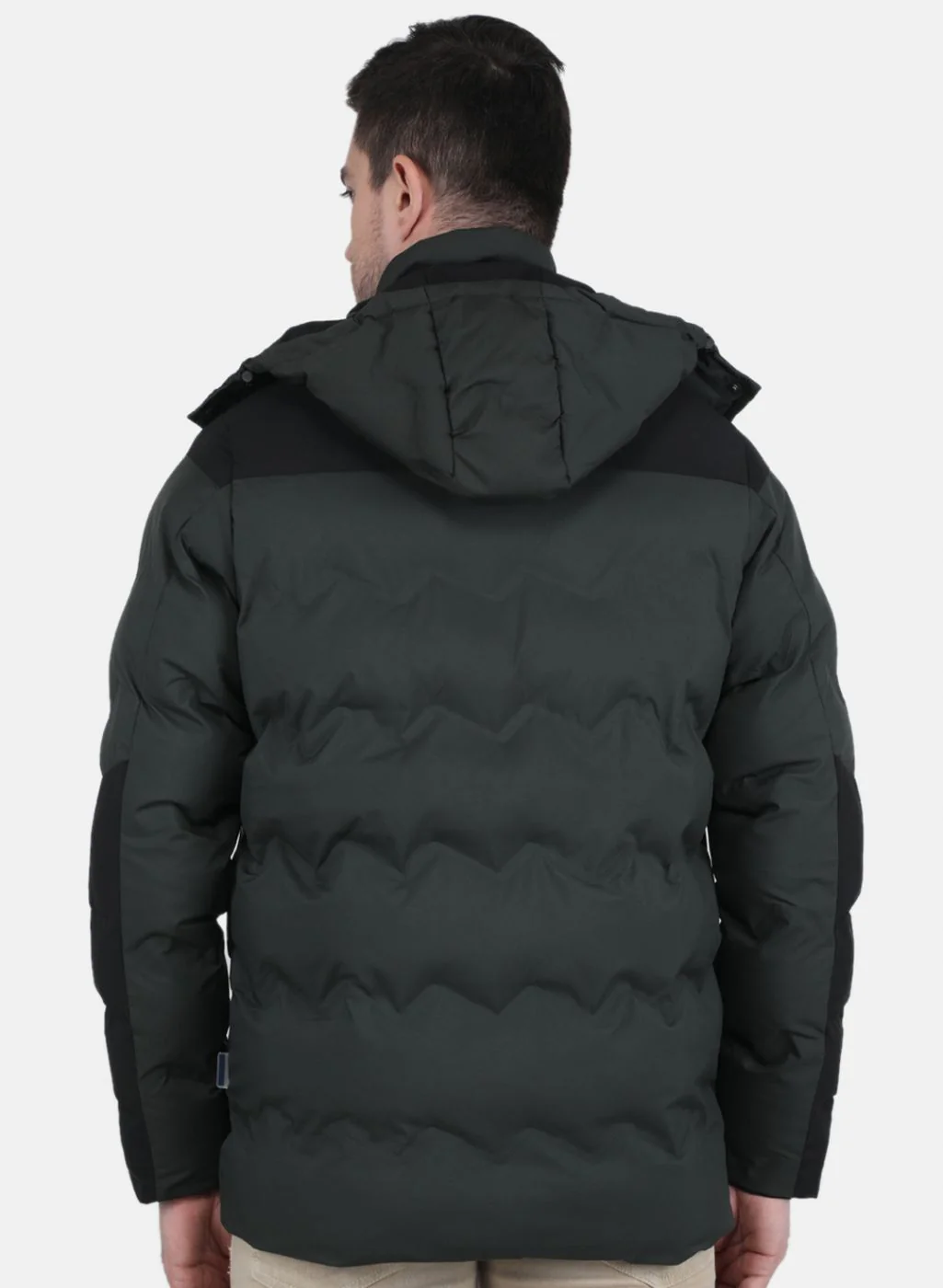 Men Olive Solid Jacket - Image 3
