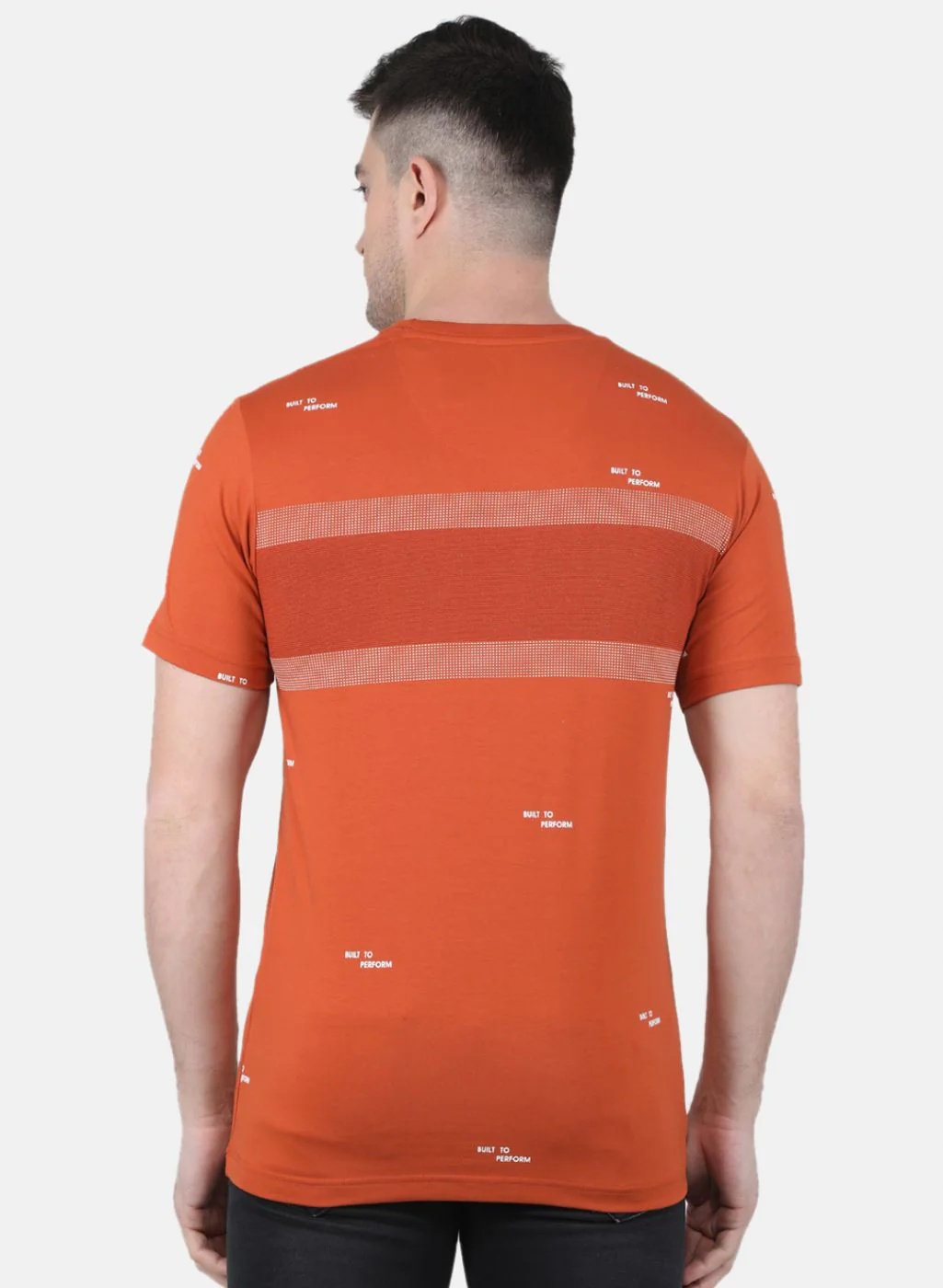 Men Orange Printed T-Shirt - Image 3