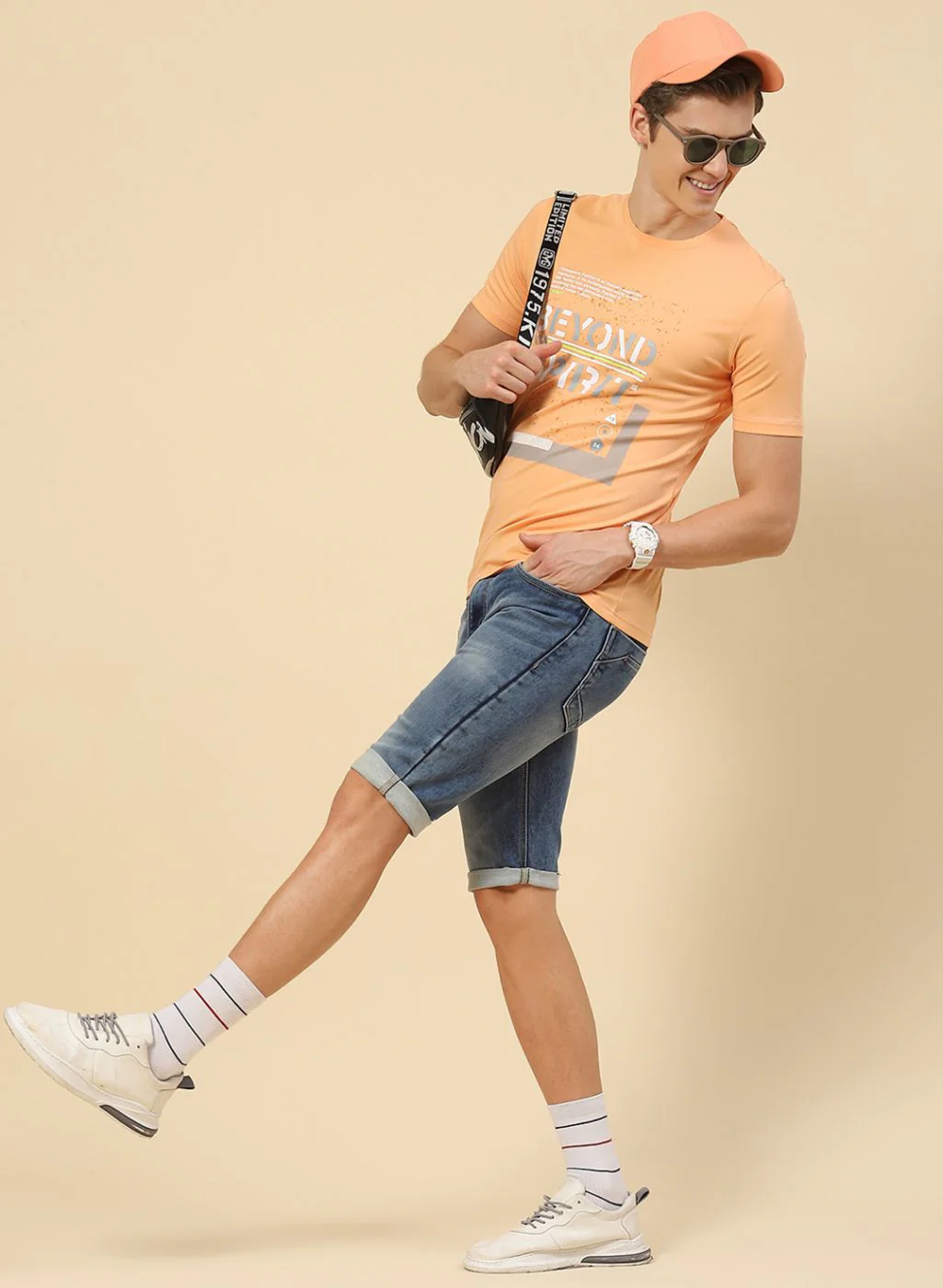 Men Orange Printed T-Shirt - Image 5