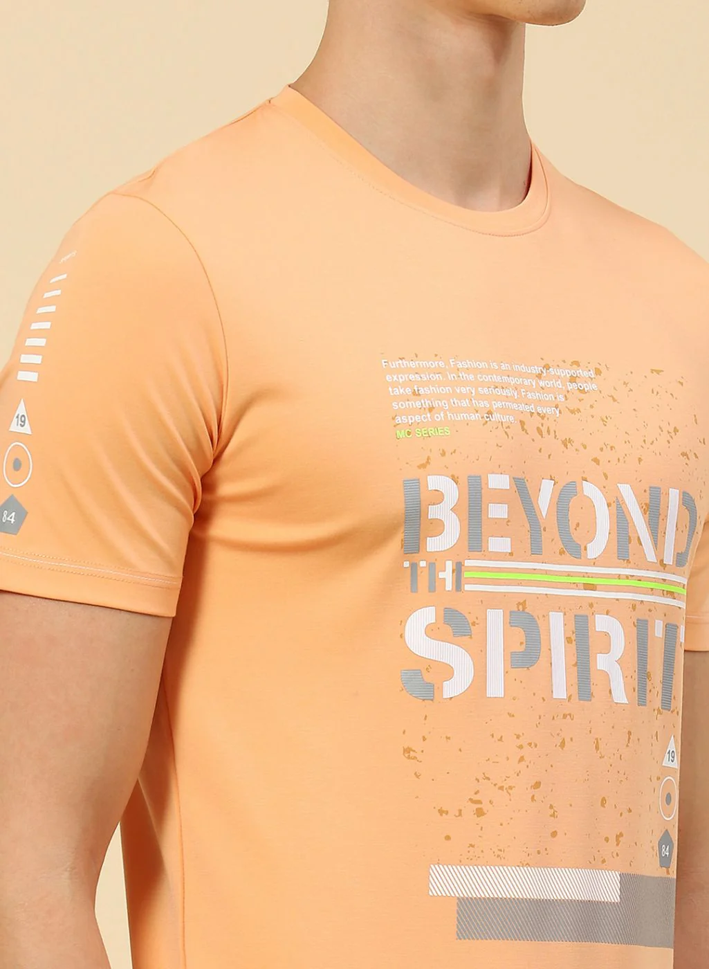Men Orange Printed T-Shirt - Image 6
