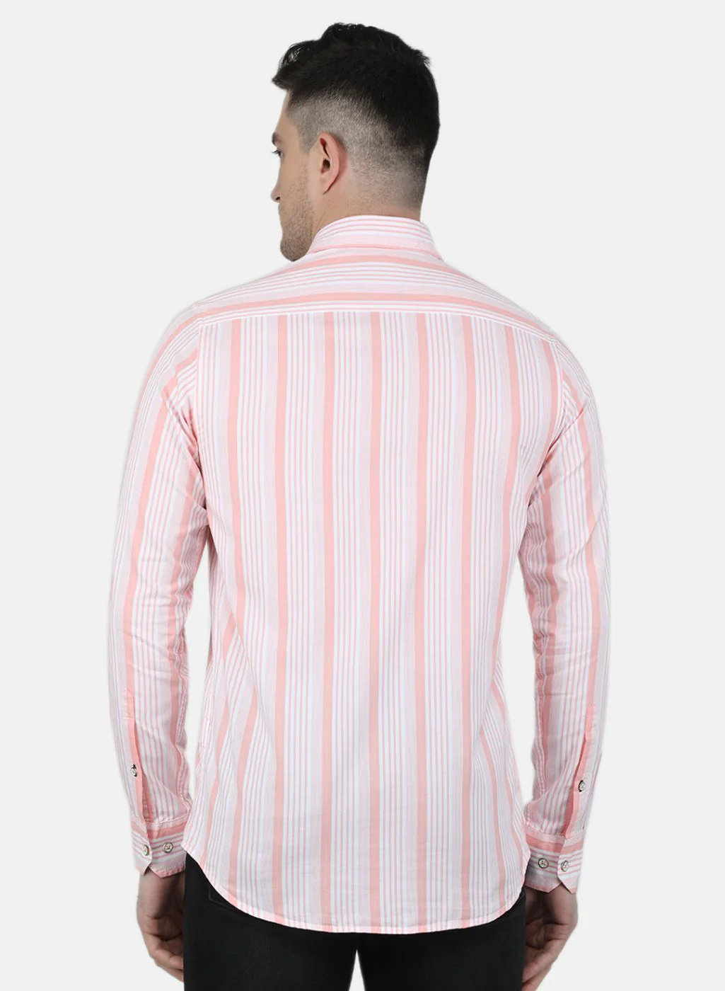 Men Peach Printed Shirt - Image 3
