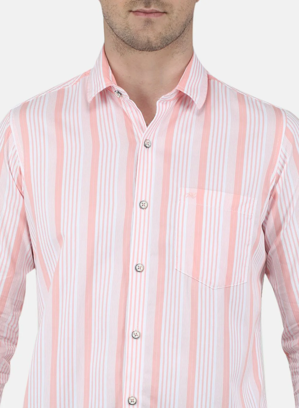 Men Peach Printed Shirt - Image 5