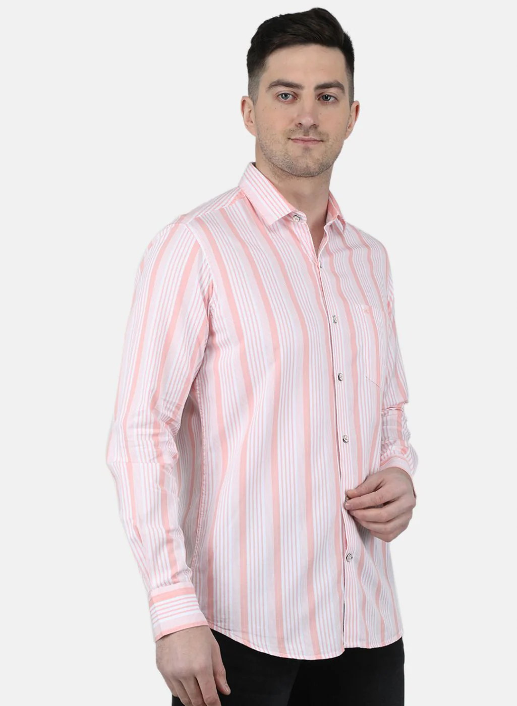 Men Peach Printed Shirt - Image 6