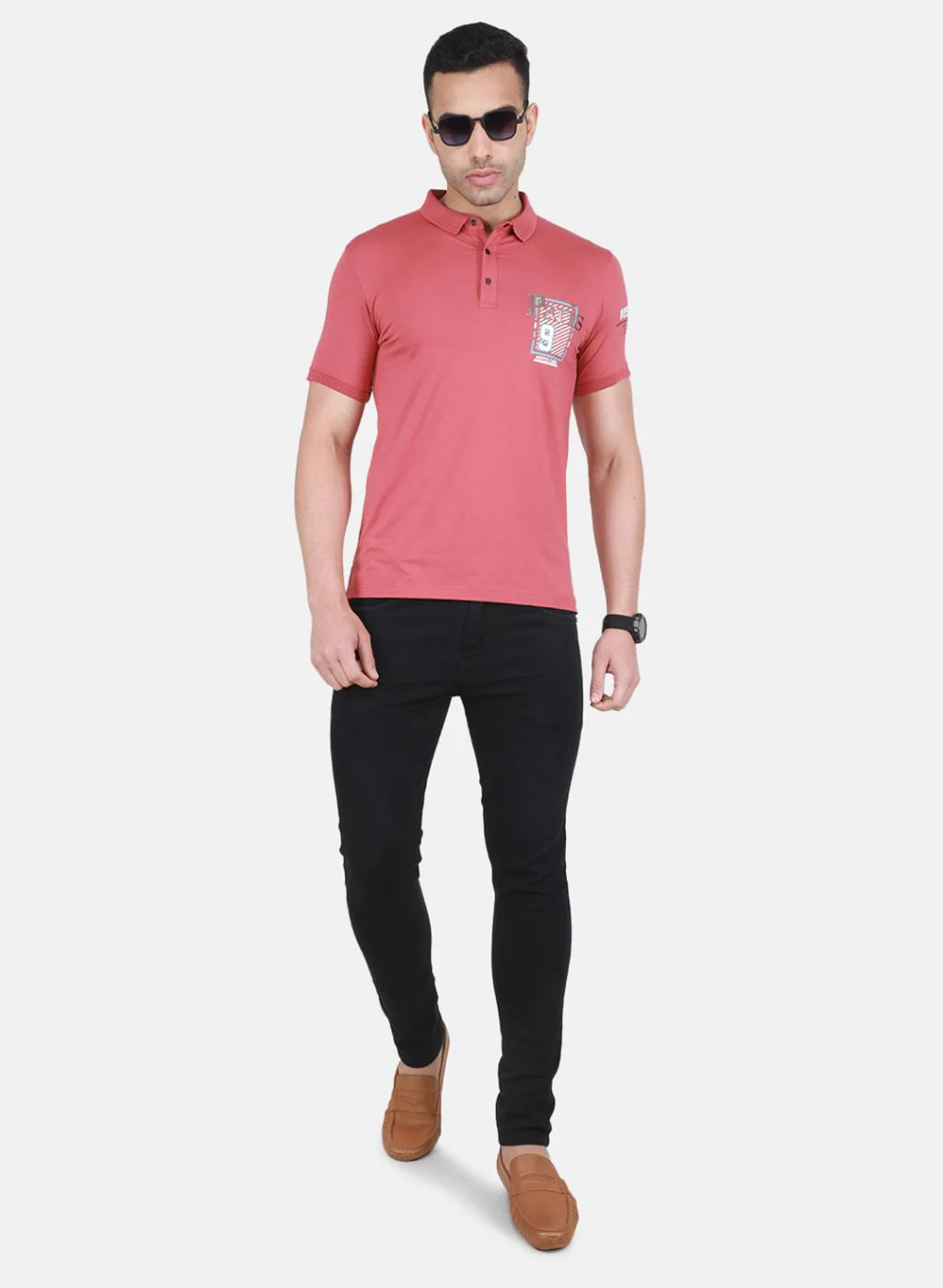 Men Pink Printed T-Shirt - Image 4