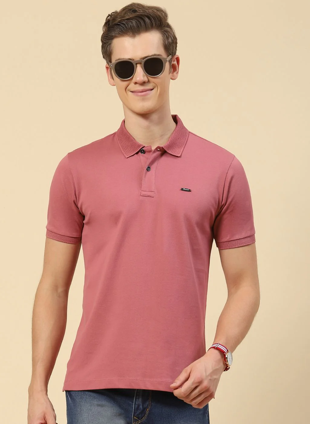 Men Pink Printed T-Shirt - Image 2